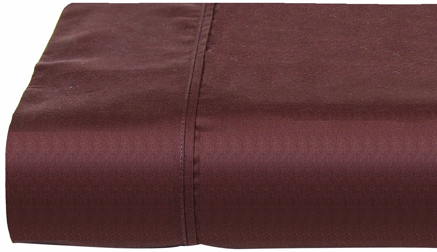 Walra400 Thread Count Premium Solid Sheet Set with 20 by 40-Inch Pillowcases, Brown