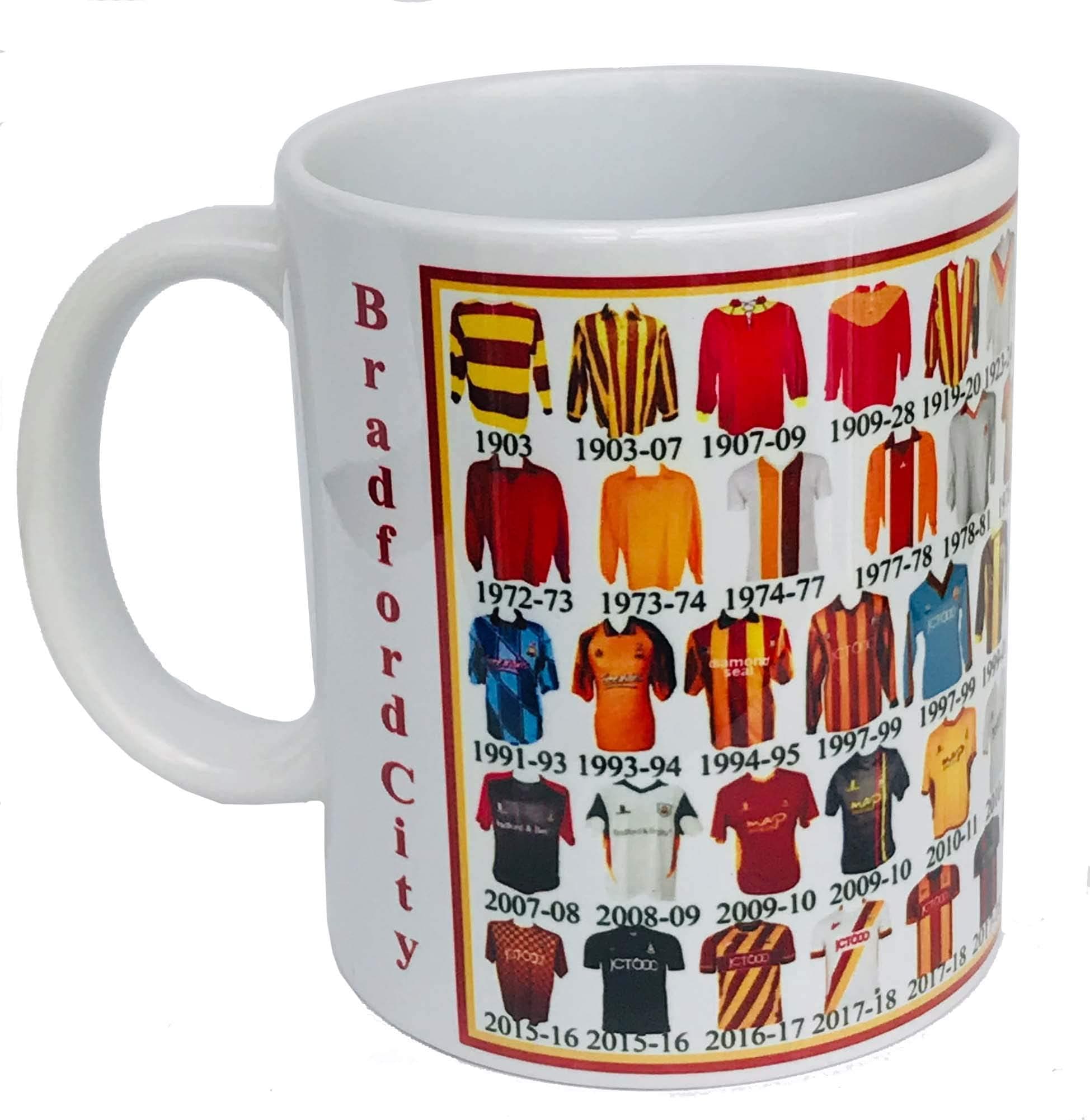 TANGDIAABBCC Bradford City Mug Bradford Shirt History Mug Ceramic Mug Football Mug