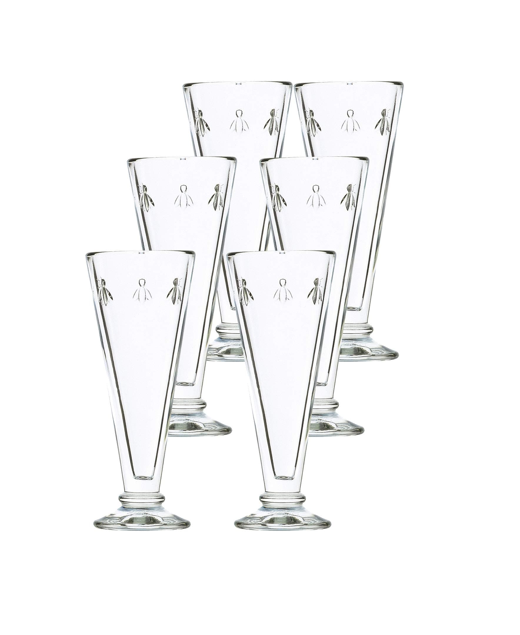 La Rochere Set Of 6, 6-ounce Napoleon Bee Flutes