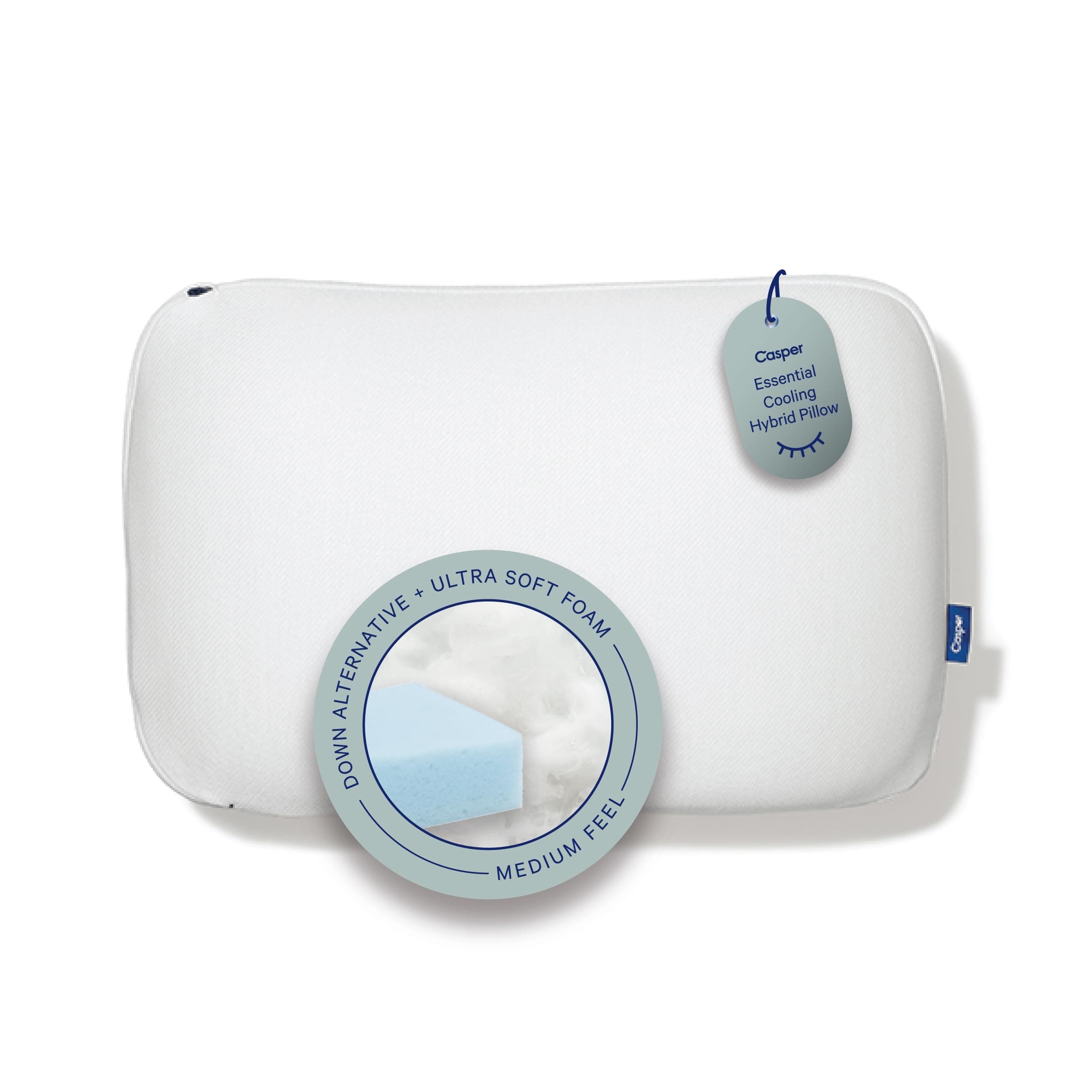 Sleep, Standard Casper Essential Cooling Hybrid Pillow, White