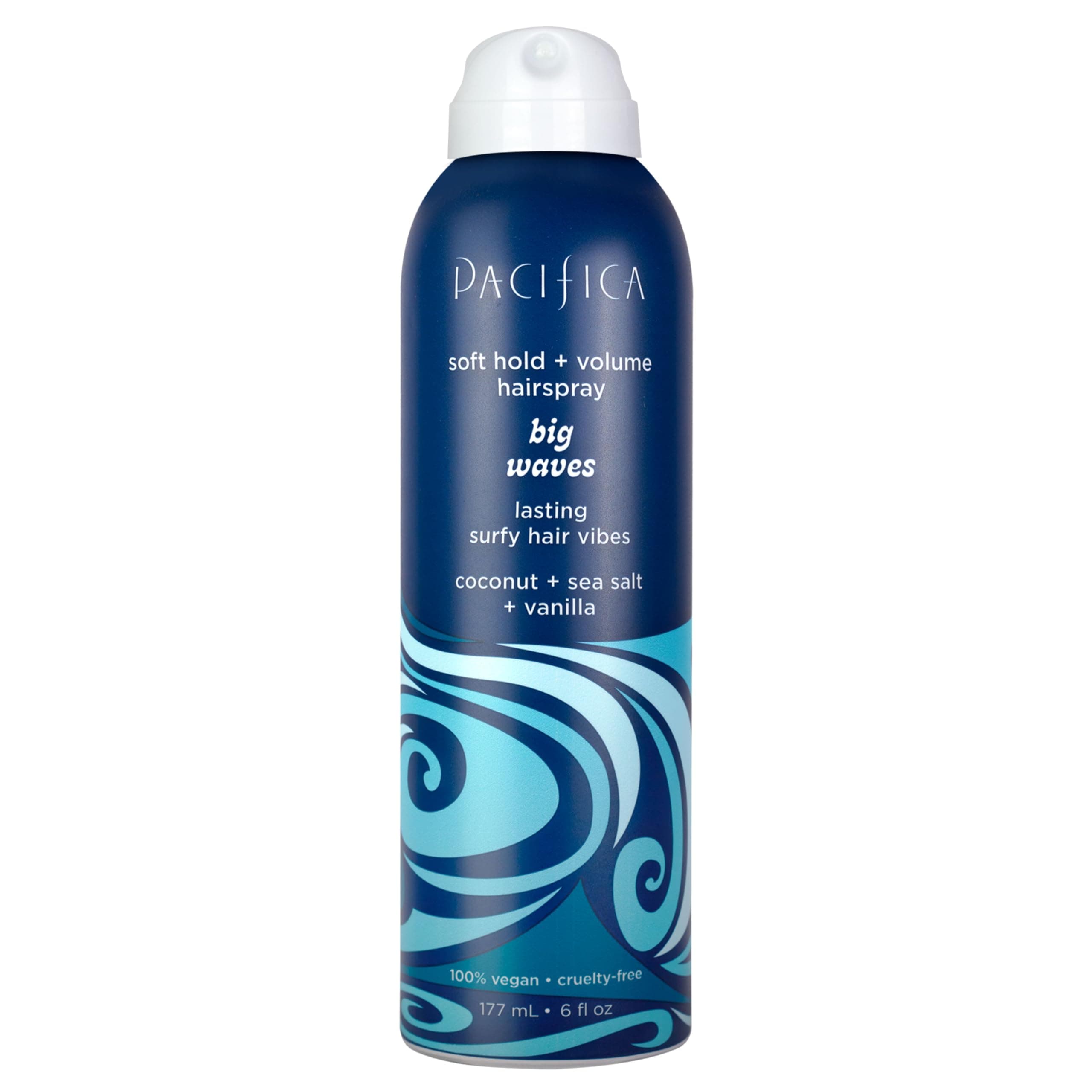 Beauty Big Waves Coconut, Vanilla & Sea Salt Hairspray, Controls Frizz & Adds Volume, Designed for Wavy Hair, Vegan & Cruelty-Free, 6 Fl Oz