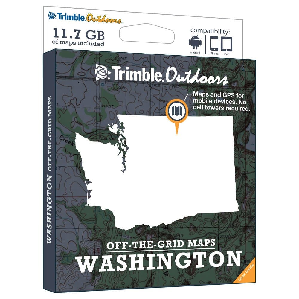 Trimble Outdoors Washington Off-The-Grid Maps (GPS Topo Maps with Hunt Units, Public and Private Land Ownership Borders for Smartphones and Tablets)