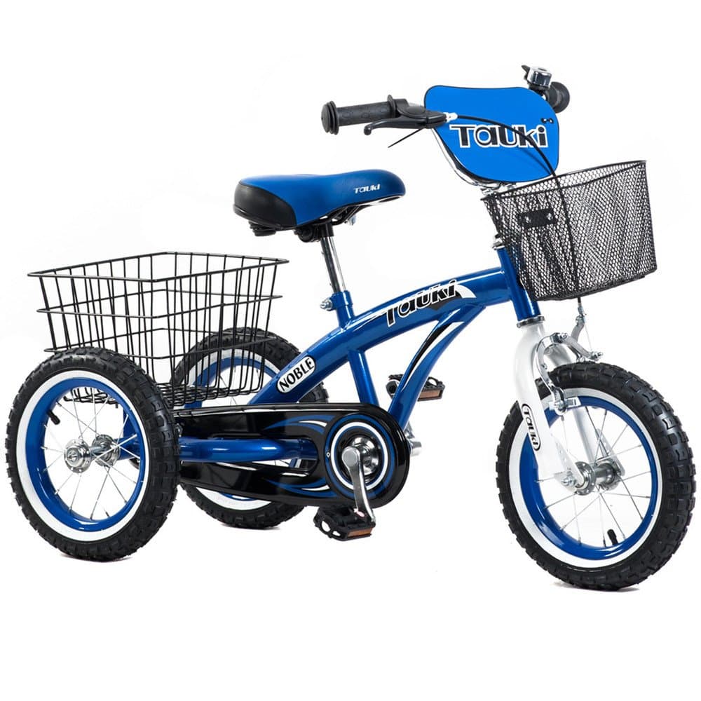 Tauki Kids Tricycle with Front and Rear Baskets, Ride-On Toddler Trike for 2 3 4 5 Years Old Boys and Grils