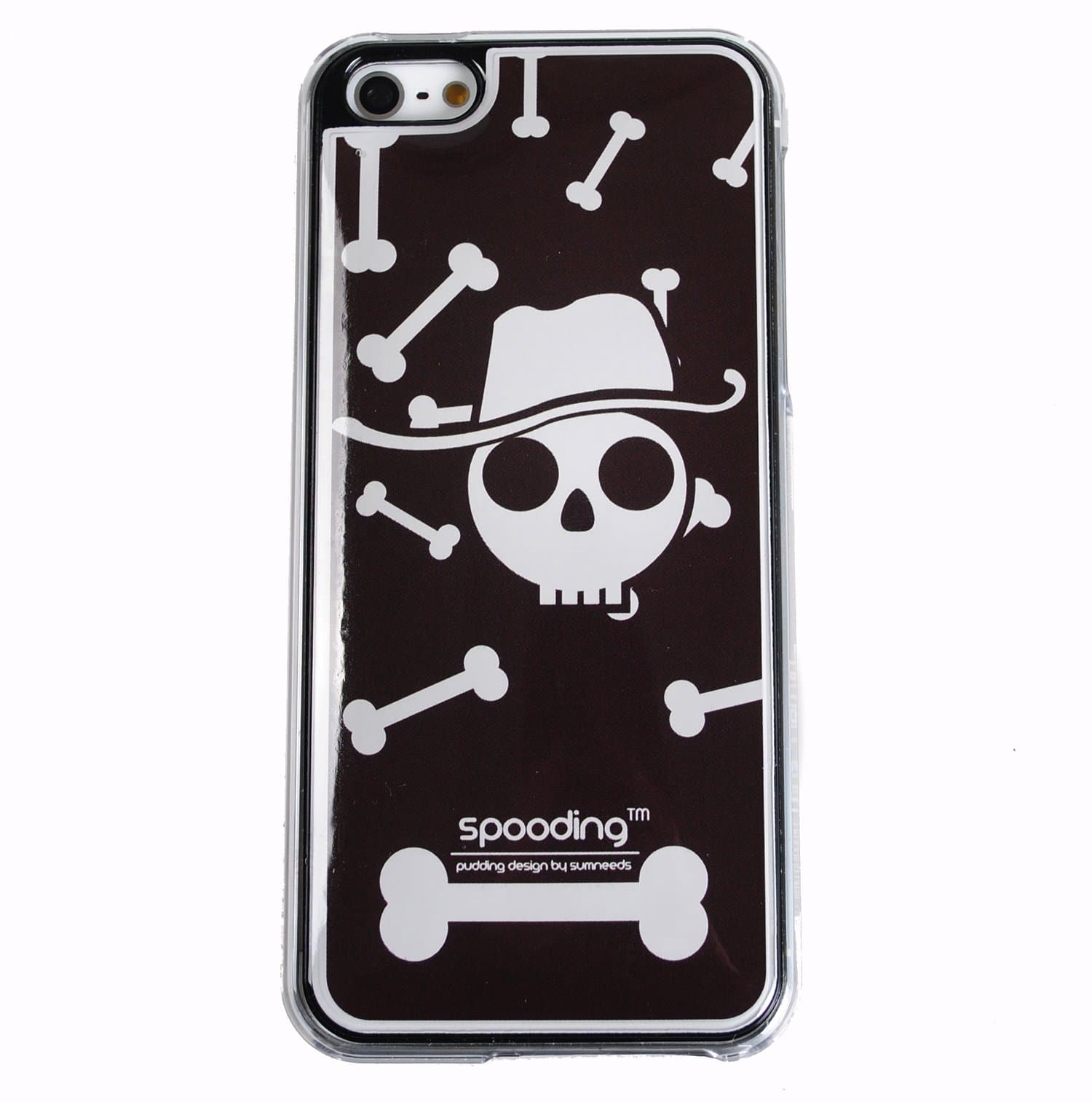 [Bones Skull Brown] ip5 Spooding Cushion Aroma [Scent] Rigid Case Cover [Soft Grip] For Apple iphone 5/5s
