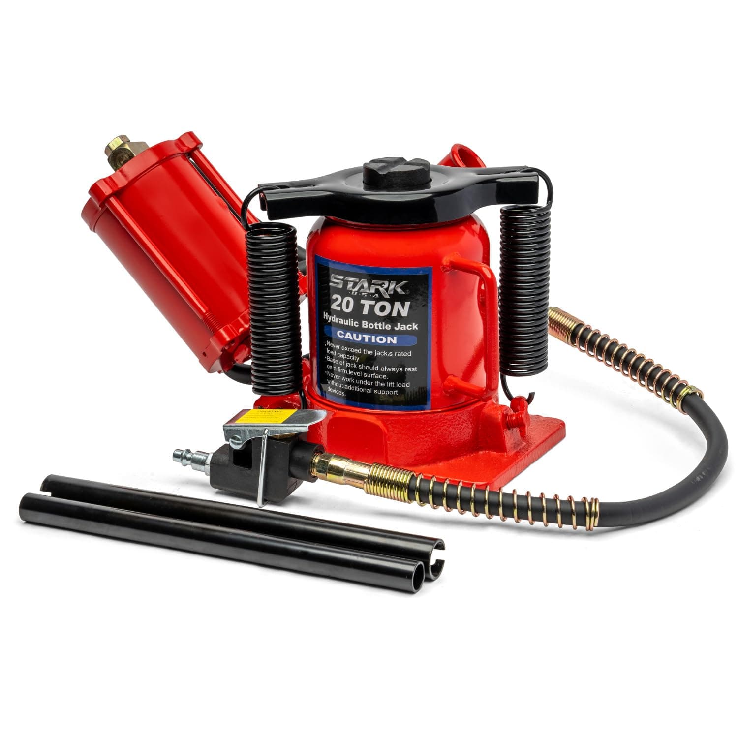 Stark Portable Hydraulic Bottle Jack Air-Operated Bottle Jack Lift Low Profile Manual Jack Air Jack with Handle, 20-Ton