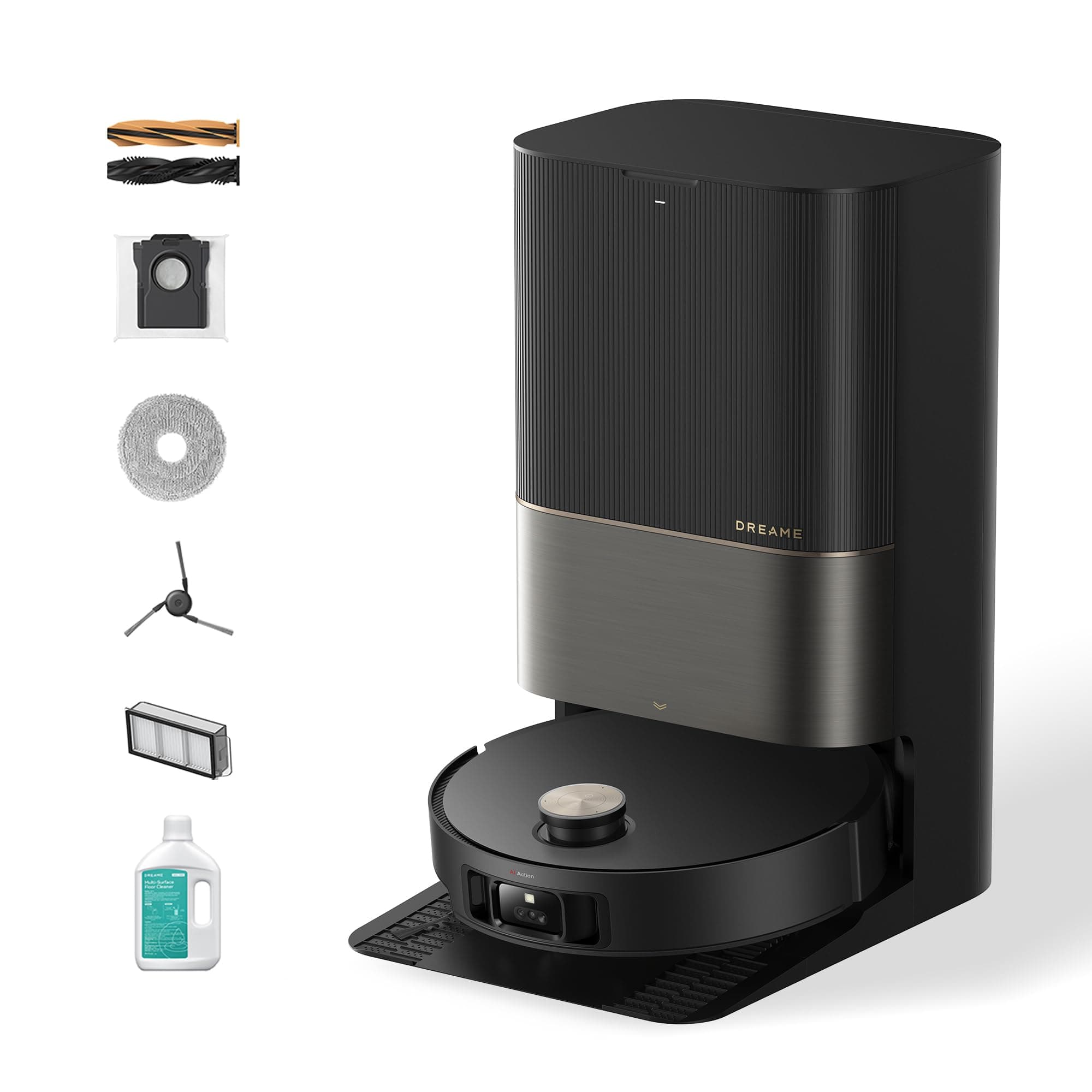 X50 Ultra Complete Robot Vacuum and Mop with Auto-Empty and Mop Self-Cleaning, 20,000Pa Suction, Obstacle Avoidance and 360° Navigation, Corner to Edge Deep Cleaning, Detangling Brush (Black)