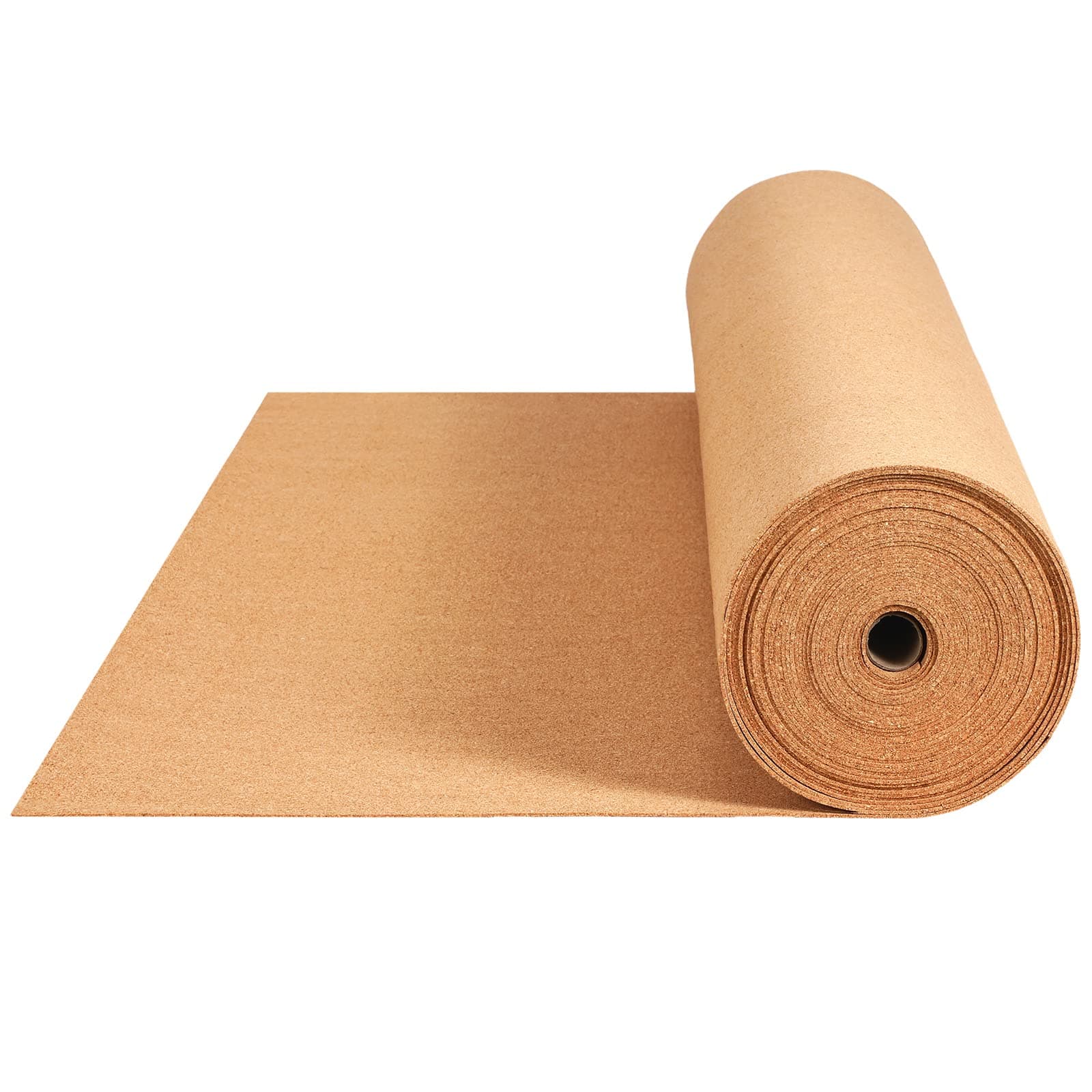 200 Sq. Ft. Cork Roll 48 x 600 Inch Cork Underlayment Roll Sound Insulation Mildew and Moisture Proof for Office Home School DIY Supplies(3mm Thick)