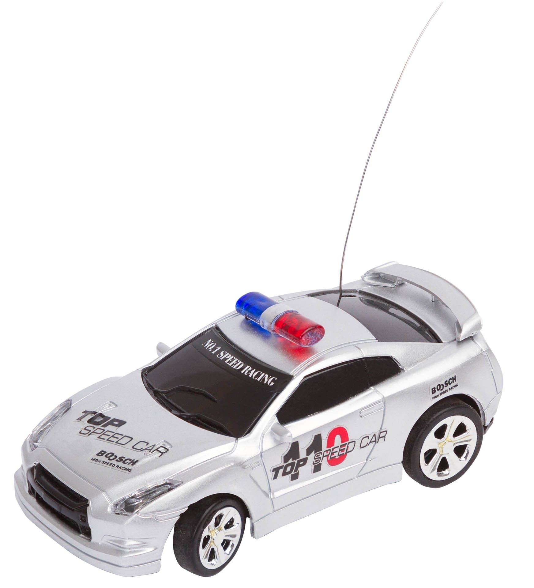 Invento just play 50009904: Police Mini Racer Radio Controlled Car – Silver