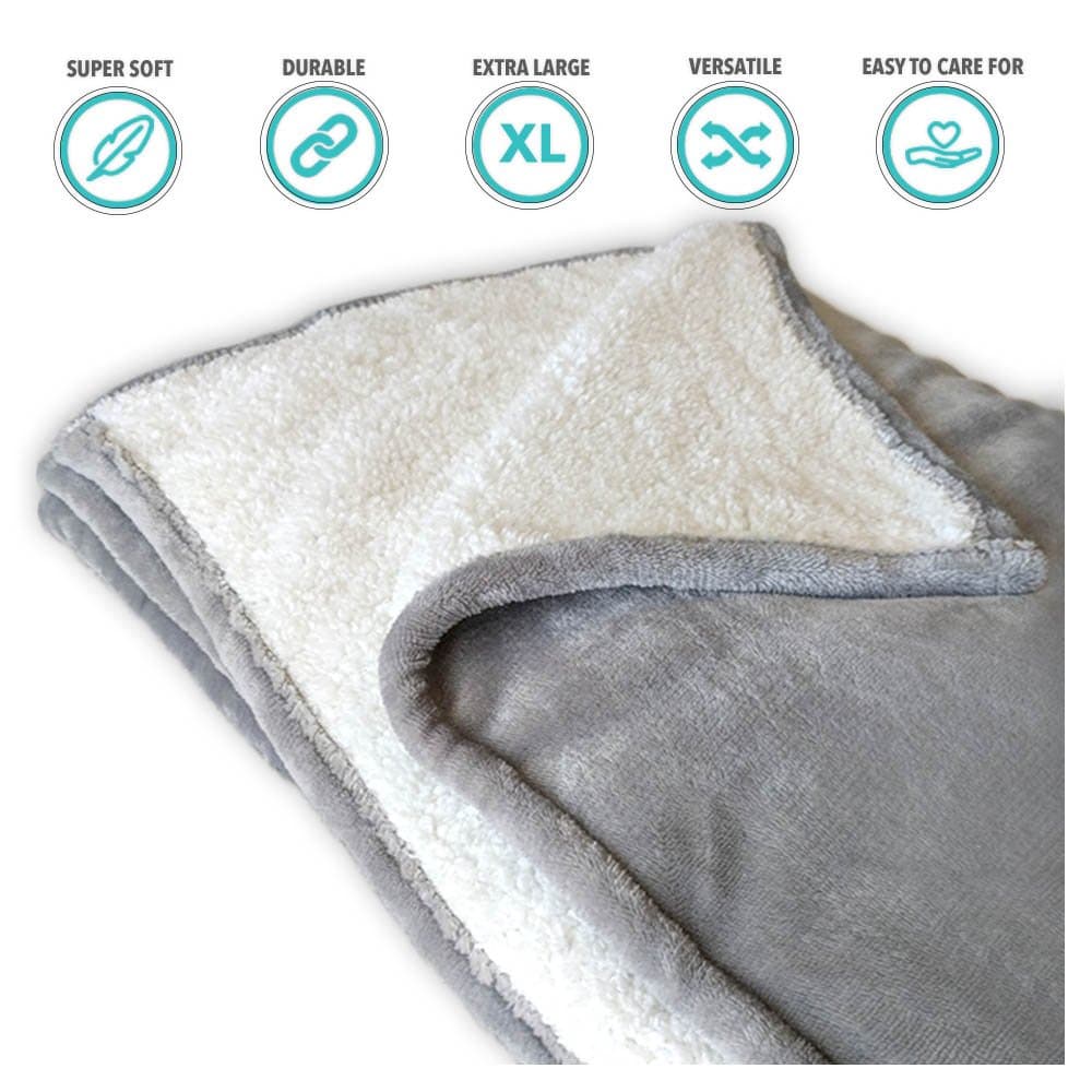 Snuzzle Extra Large Pet Blanket Durable Luxury Sherpa Blanket for Cats, Dogs, Puppies, Kittens | 50" X 60" | Suitable for Pet Beds, Kennels, Animal Crates, Couches, Cars and More!