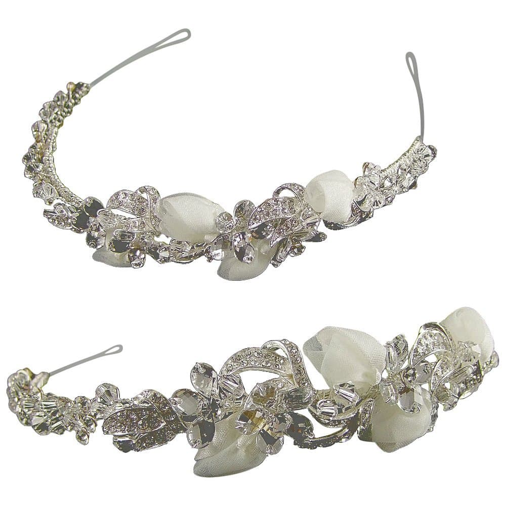 Charmaine Rosebud & Crystal Wedding Tiara (e4503ts)