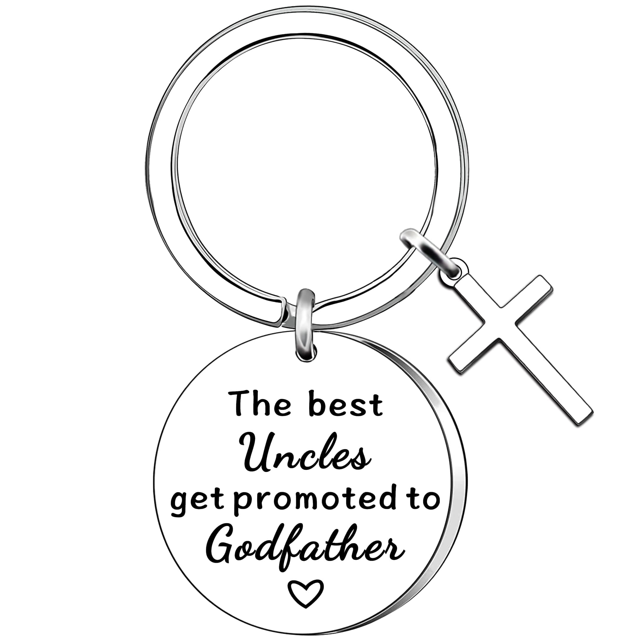 Godfather Gifts Baptism Gift for Best Uncles Godfather Keyring Christening Gift Religious Gifts for Men First Communion Gifts for Godfather