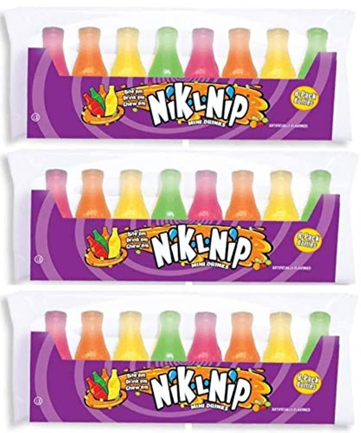 Nik-L-Nip Original Wax Bottles 8 pack 2.79oz (79g) - Pack of 3