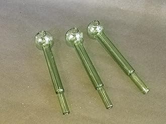 MFT Online 5 INCH Green Coloured Glass Oil Pipe Shooter (Pack of 3)