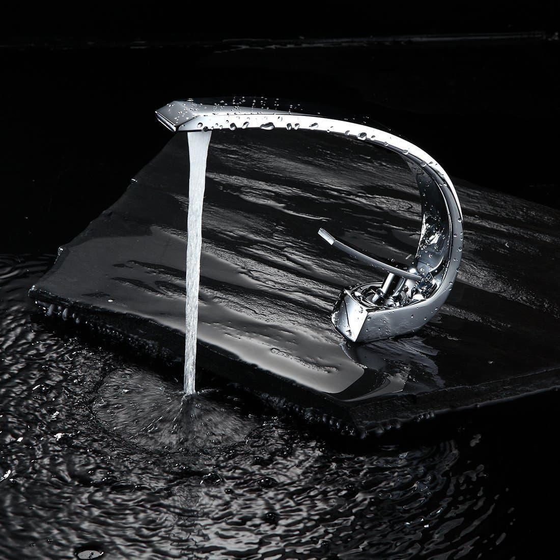 Timaco Bathroom Basin Tap Mixer Taps Curved Mono Brushed ¡­