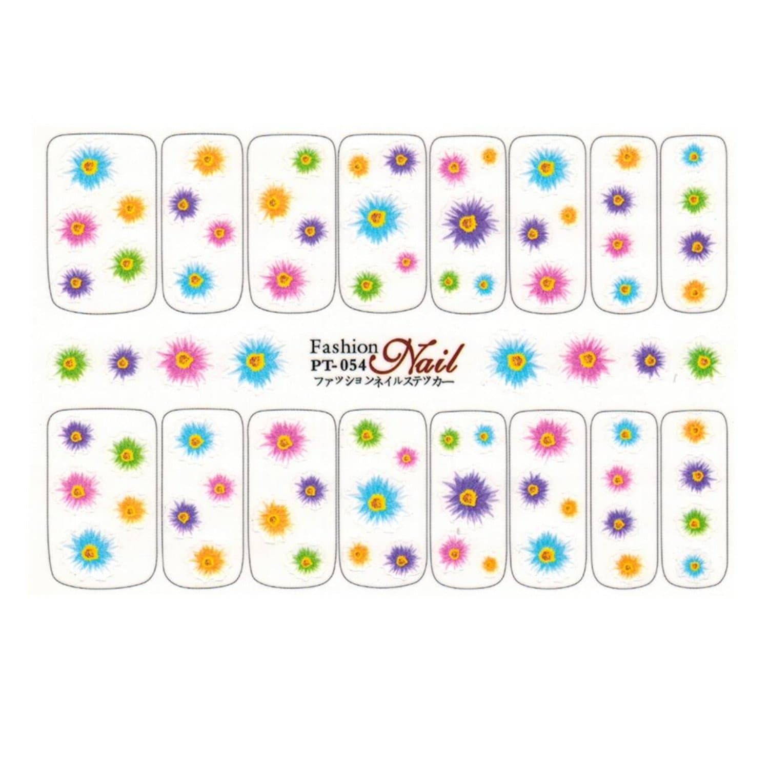 Colorful Beauty Firework Flower Water Transfer Stickers Nail Art Tips Manicure Decals