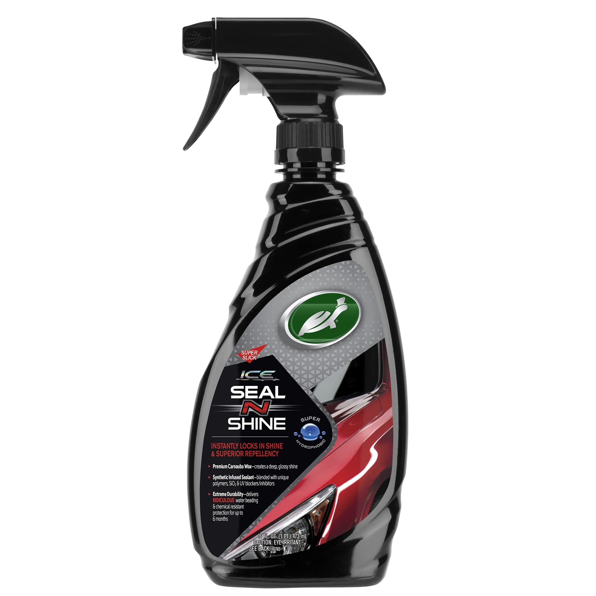 ICE Seal N Shine, Car Wax Sealant, High Gloss Shine, Insane Water Beading and Durable Paint Protection, Carnauba Wax Infused, For Paint, Wheels, Glass, Plastics and More, 16oz (Pack of 1)