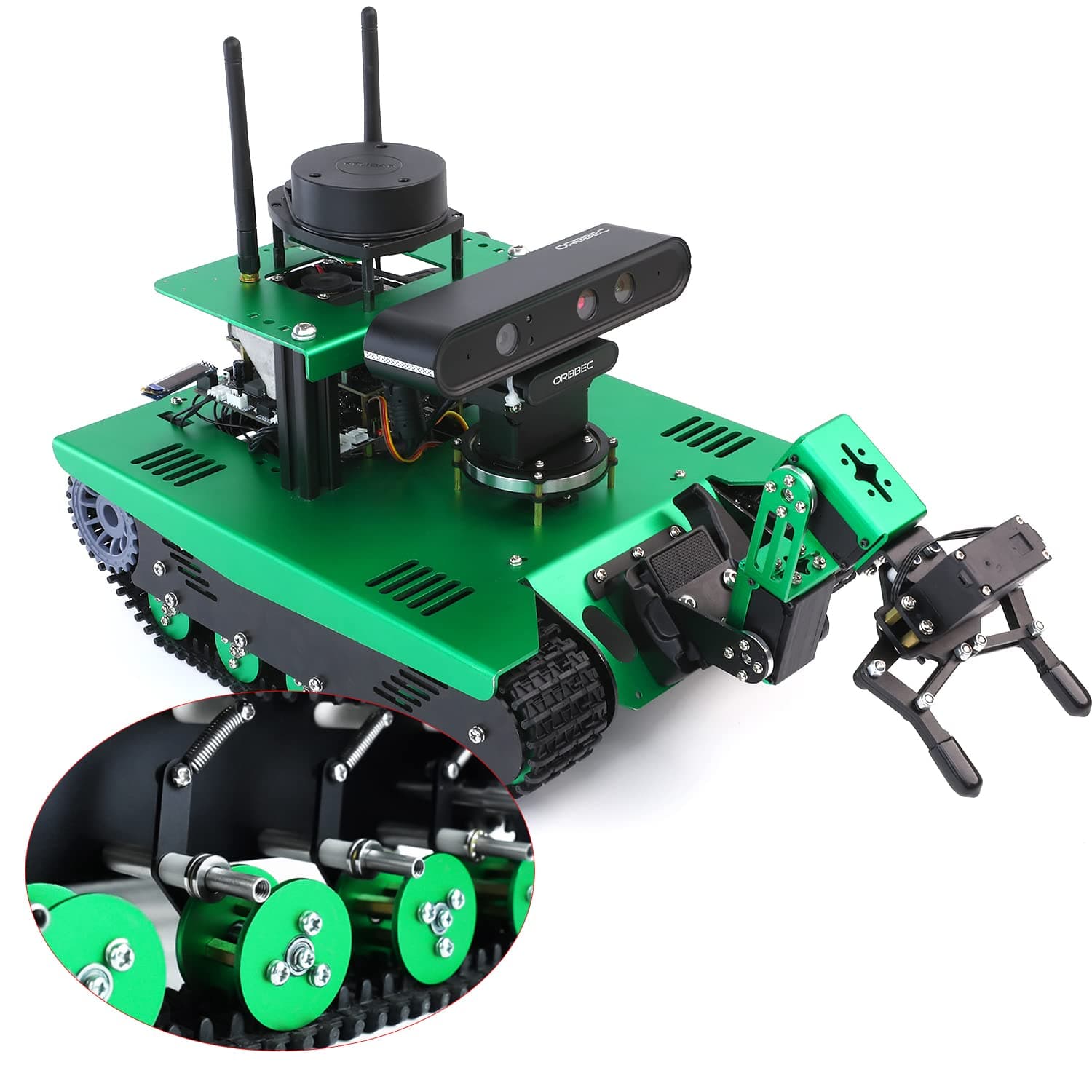 Yahboom Raspberry Pi 4B AI Robot ROS Tank Kit Transbot with Depth Camera 3D Scanner ROS Robotics Coding 2D 3D Mapping Navigation Electronics Building Kit for Adult (Transbot-Ver.IV)