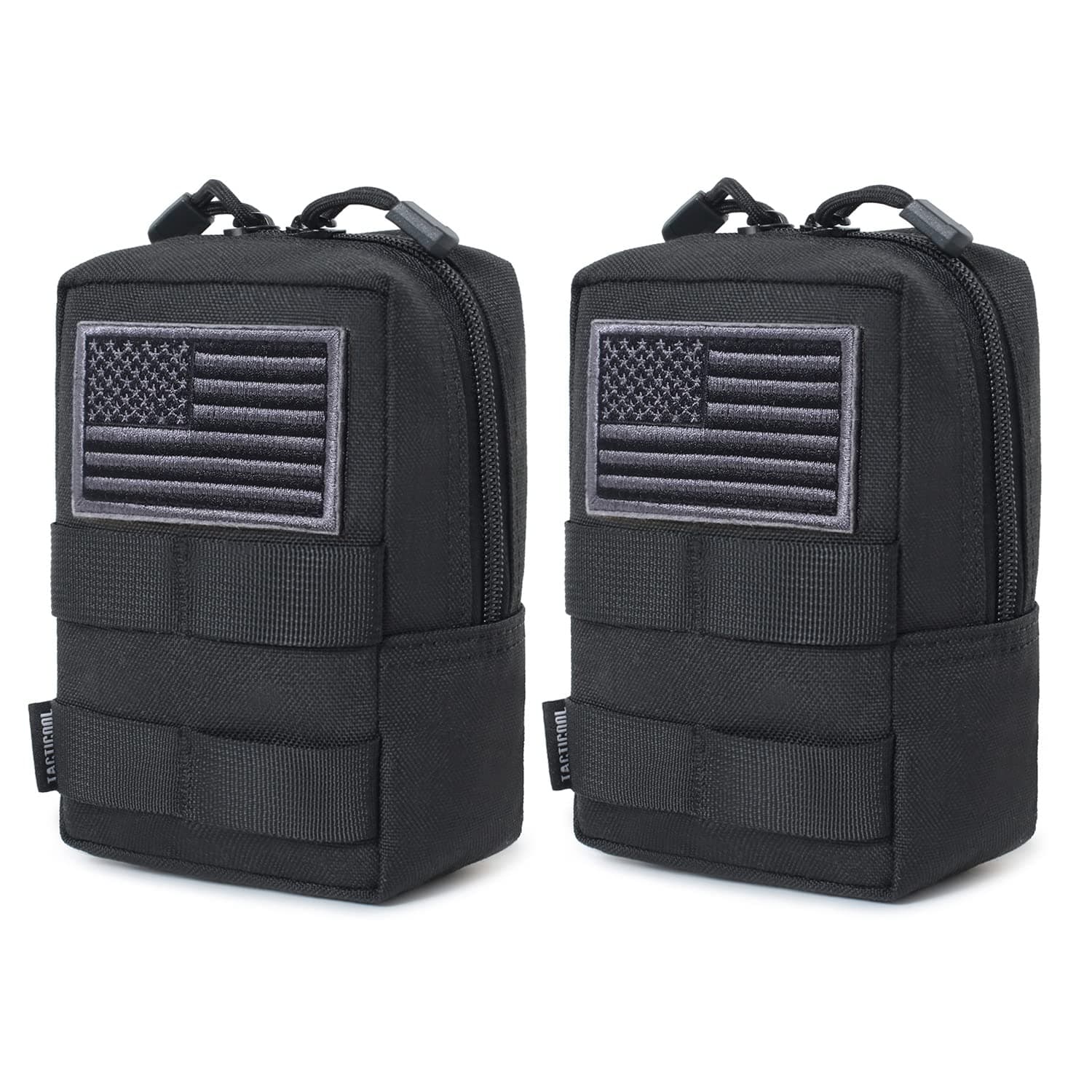 2 Pack Molle Pouches - Tactical Compact Water-Resistant EDC Pouch