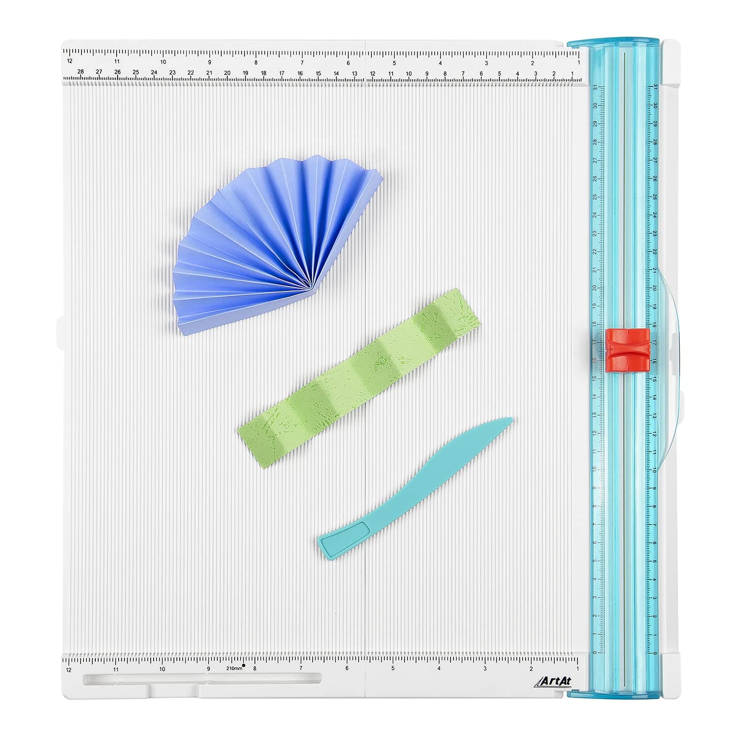 12"x12" Paper Trimmer & Scoring Board - Precise Cutting & Scoring Tool for DIY Crafts, Cards, Envelopes, Scrapbooking & More