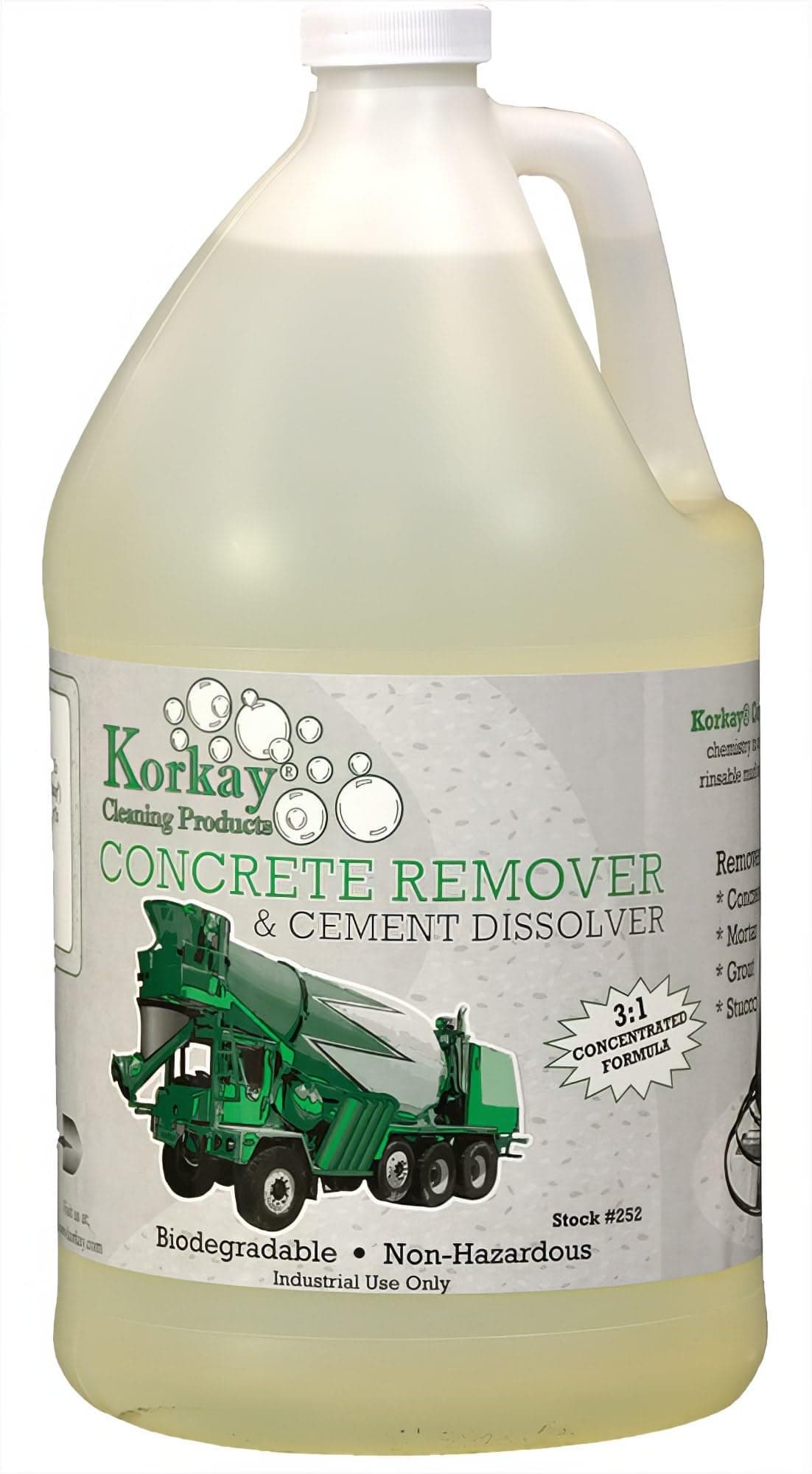 DIY Concrete Remover & Cement Dissolver Heavy-Duty, Great for Tools & Mixers - 1 Gallon