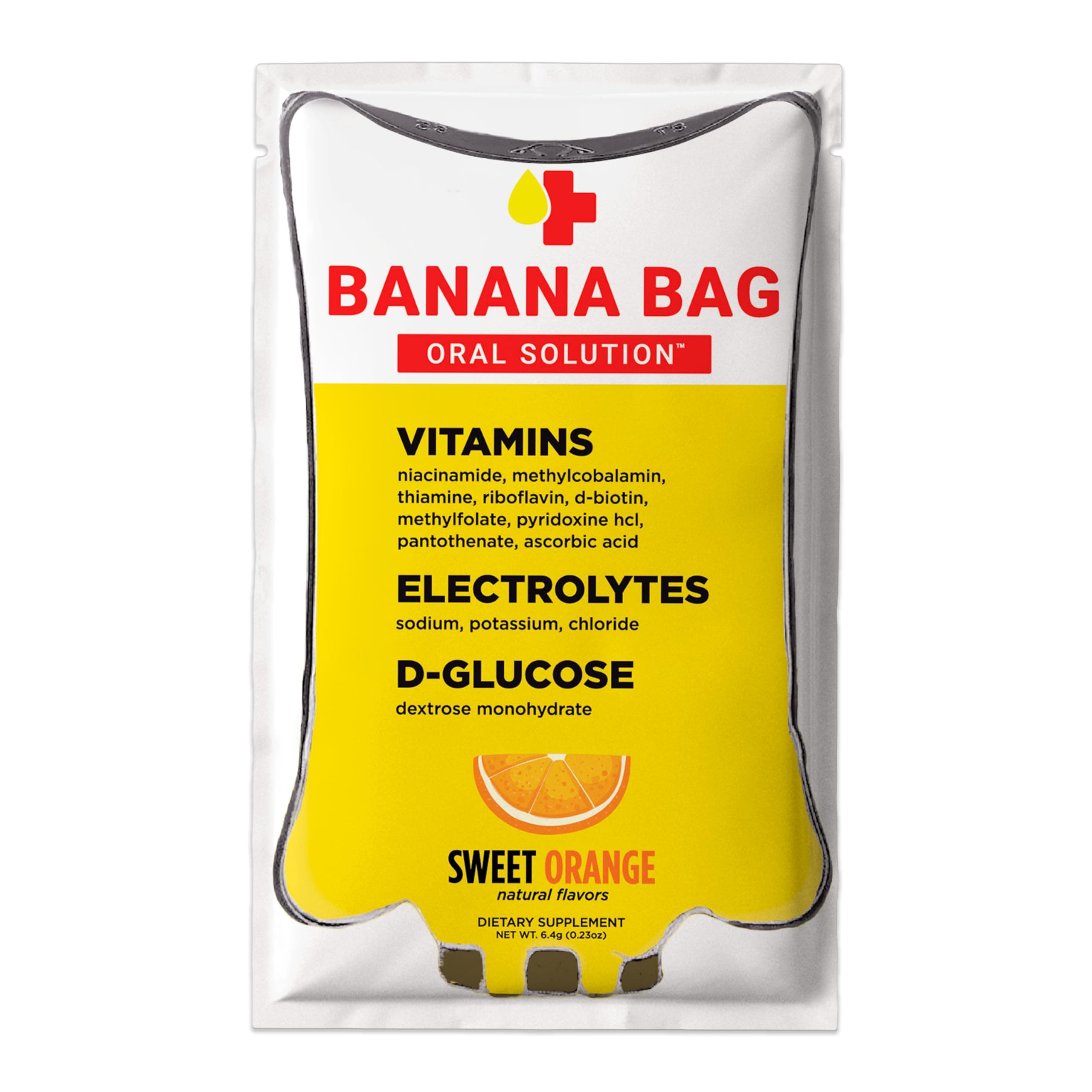 Banana Bag Oral Solution Recovery Packets – Sweet Orange 5pk | A Refreshing Blend of Electrolytes, Vitamin C, and B-Complex for Hydration and Energy. Convenient, Easy-to-Mix, and Perfect for Any Lifestyle.