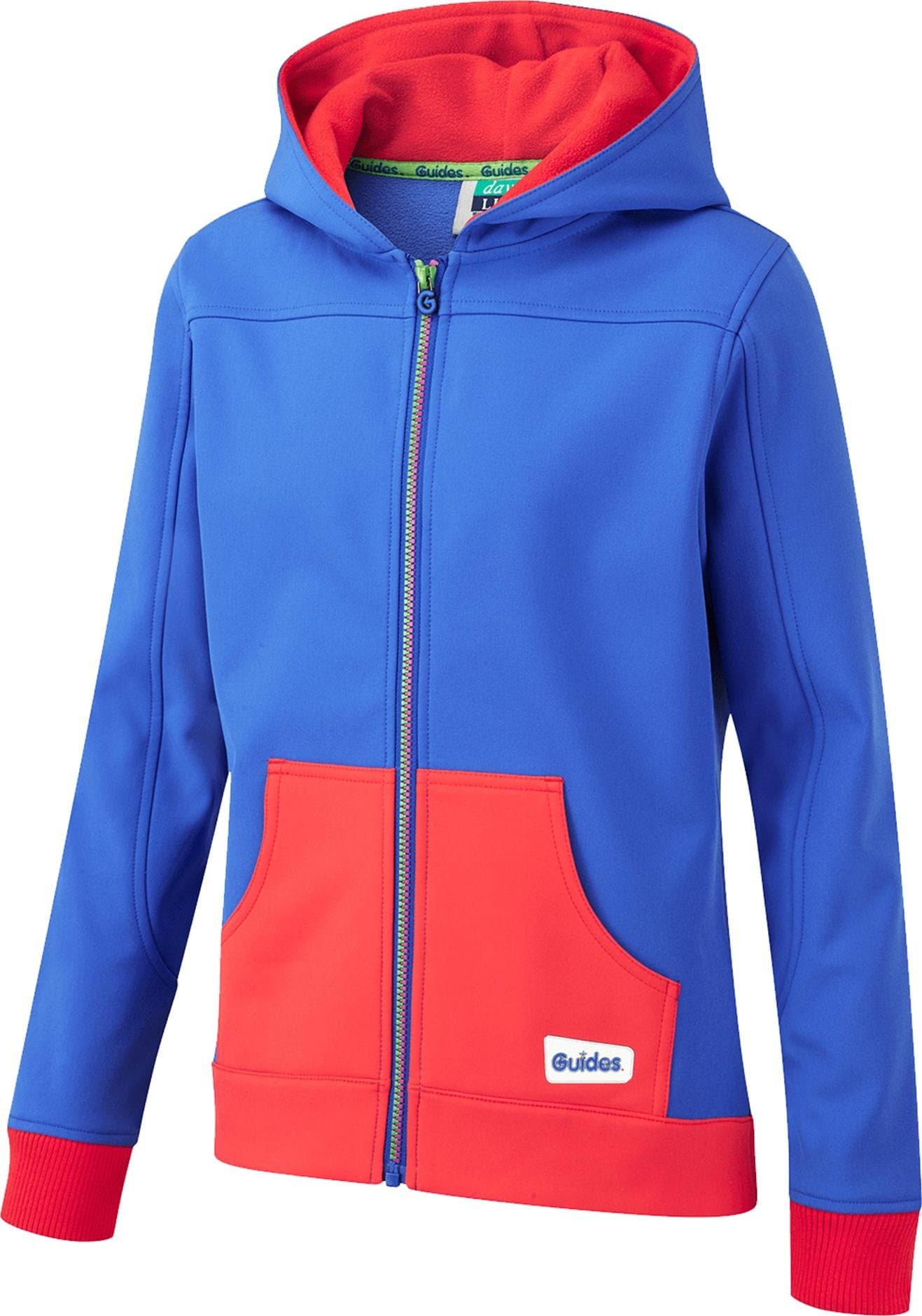 David Luke Girls School Uniform Guides Hooded Top Royal/red 26"