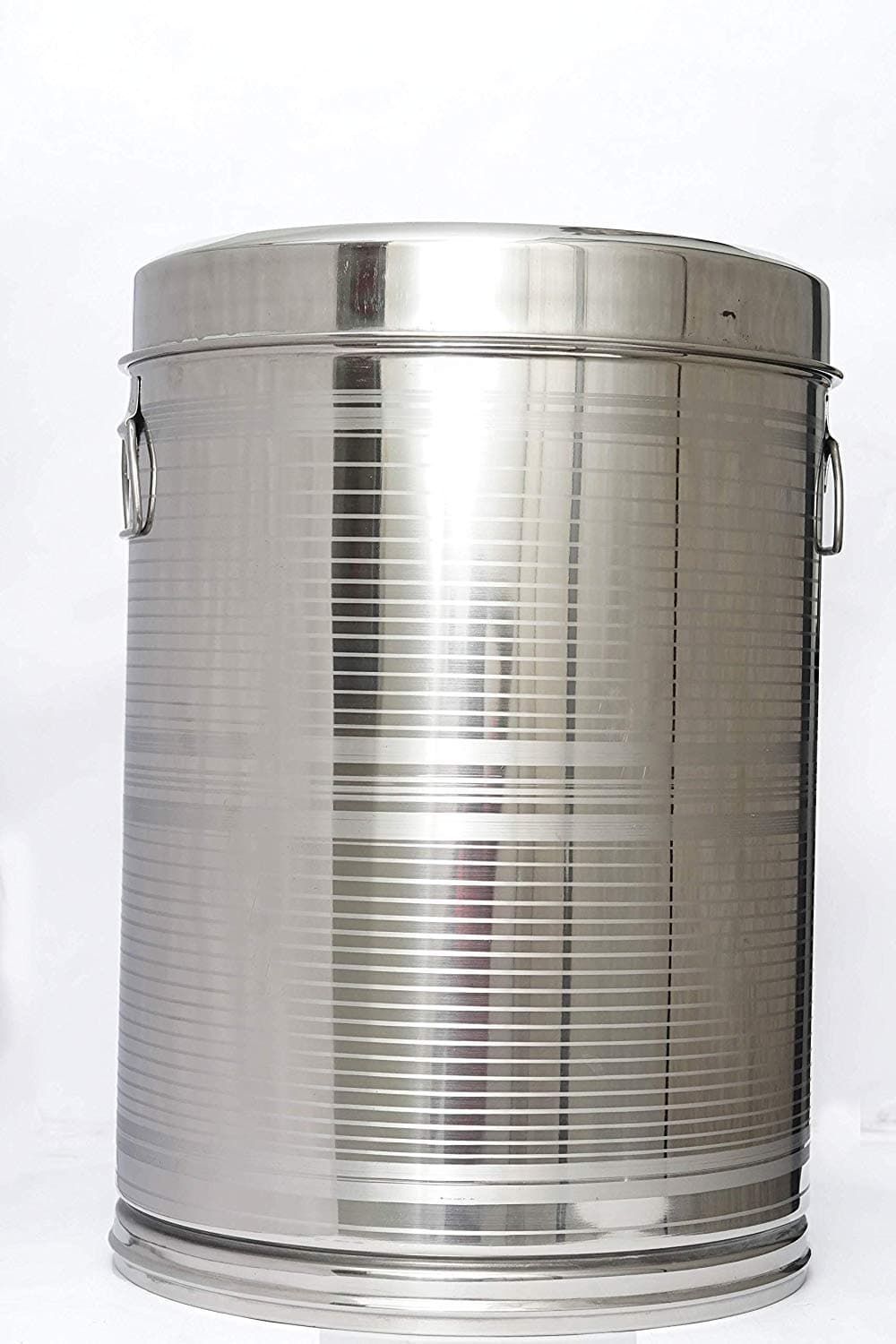VK Stainless Steel Drum/Kothi for Storing Water/Grains/Rice (40 kg Approx), Silver