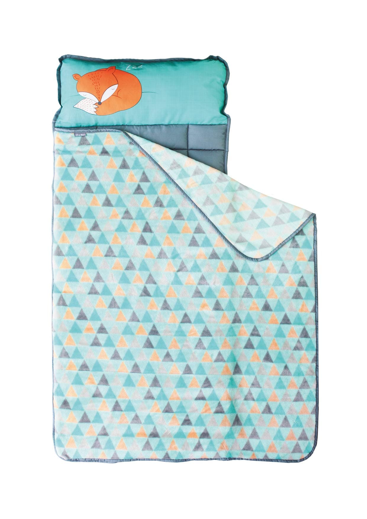 Nap Mat for Toddlers - Nap Mats for Preschool Kindergarten - Fox Gifts for Toddlers - Portable Toddler Sleeping Bag w Pillow - Toddler Blankets for Boys - Toddler Blankets for Girls - Gifts for Girls