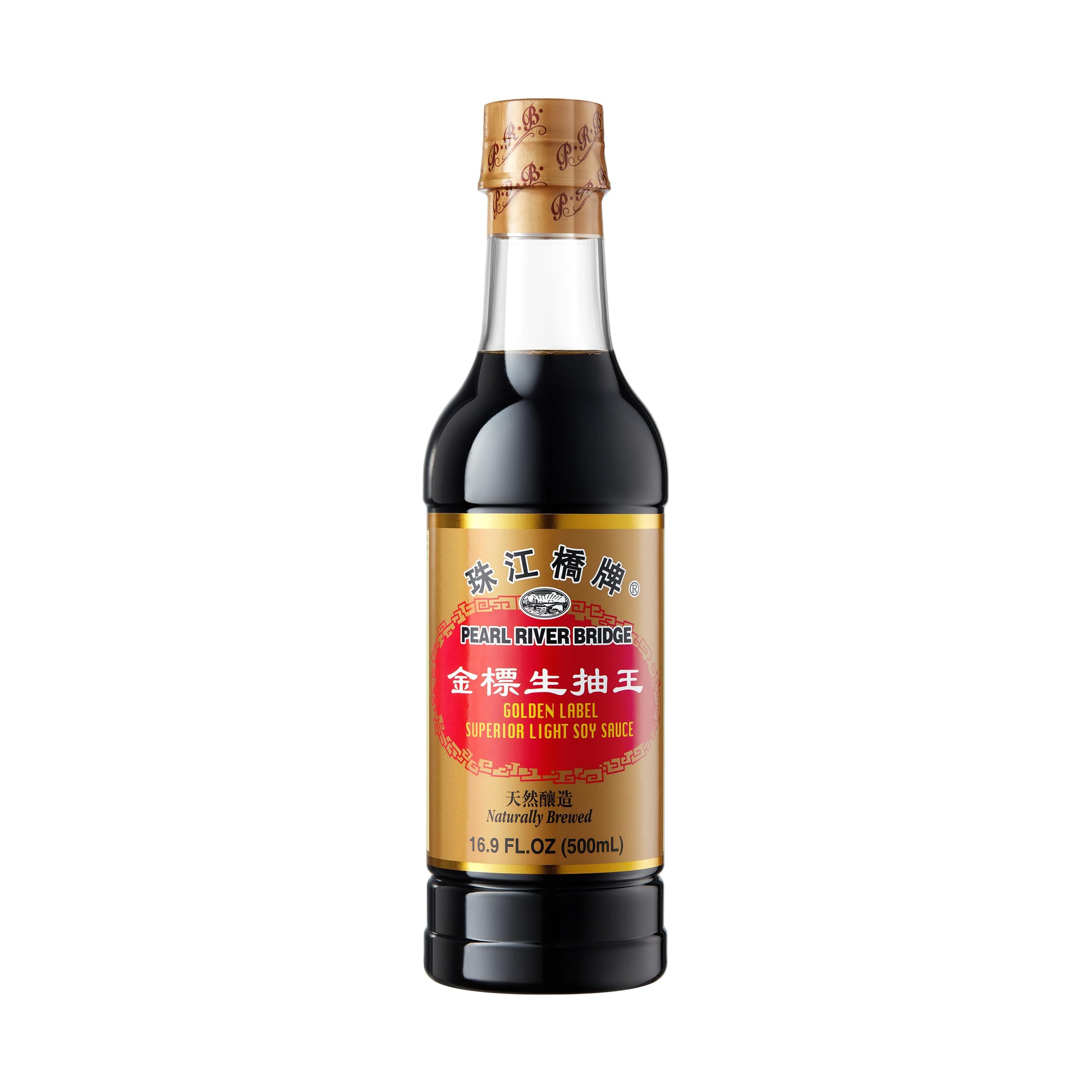 - Pearl River Bridge Golden Label Superior Light Soy Sauce, Plastic Bottles, 16.9 oz.