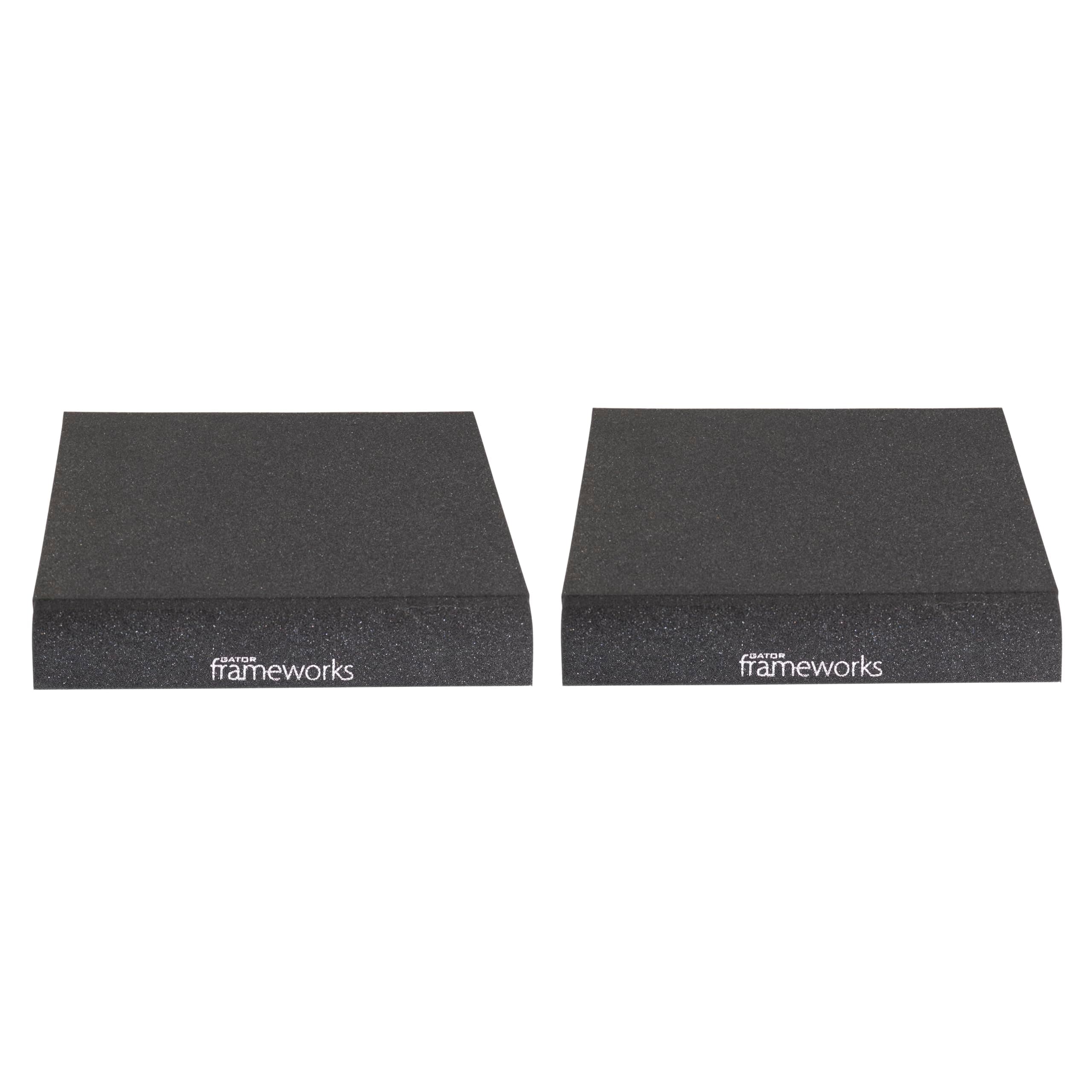 Gator Frameworks Acoustic Foam Isolation Pads for Medium Studio Monitors, Fits Most Speaker Stands, Desktops and Bookshelfs; 2-Pack (GFW-ISOPAD-MD)