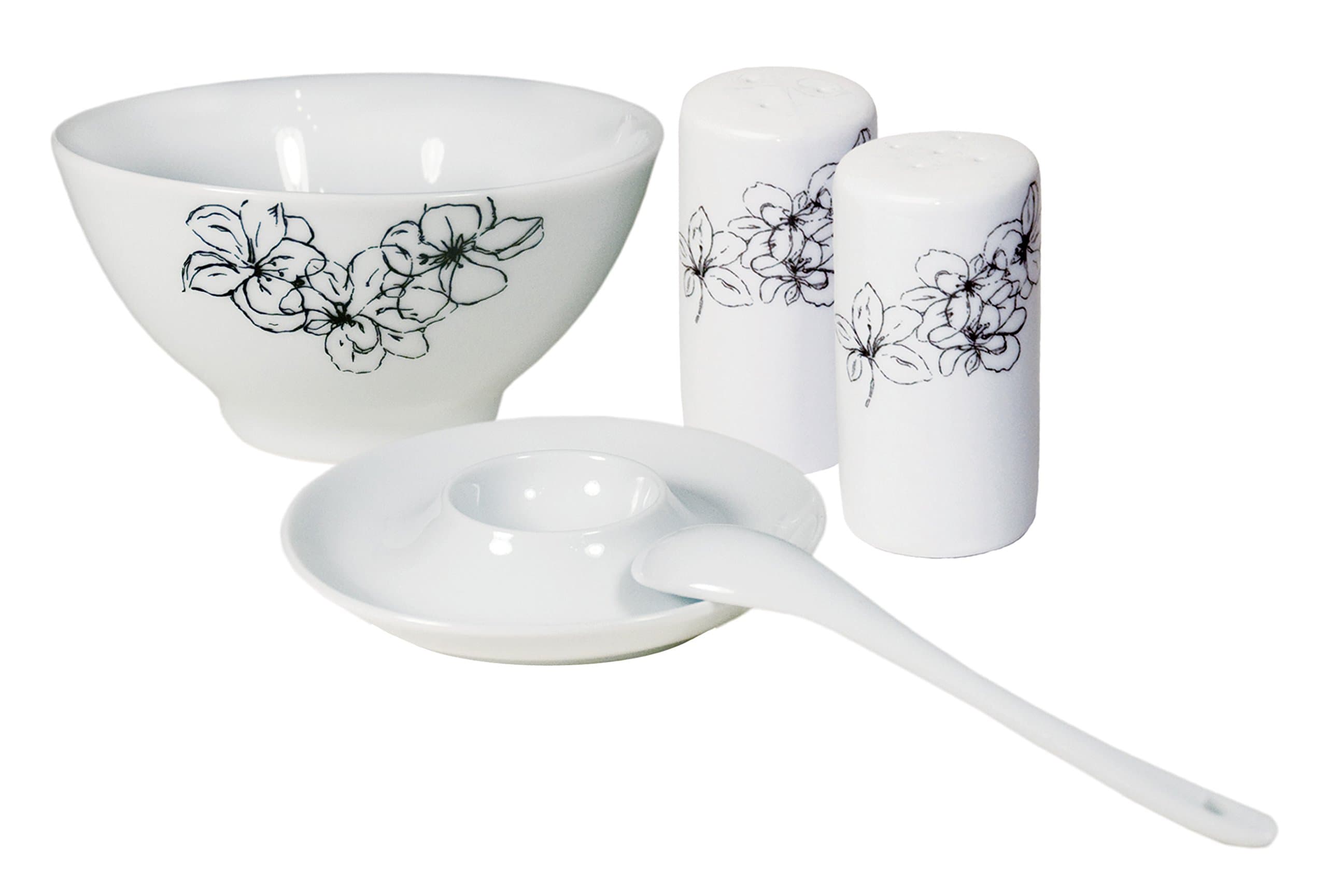Arte Viva Tosca 1113136 20-Piece Breakfast Set Porcelain Black Designed by Emilio Bilinni