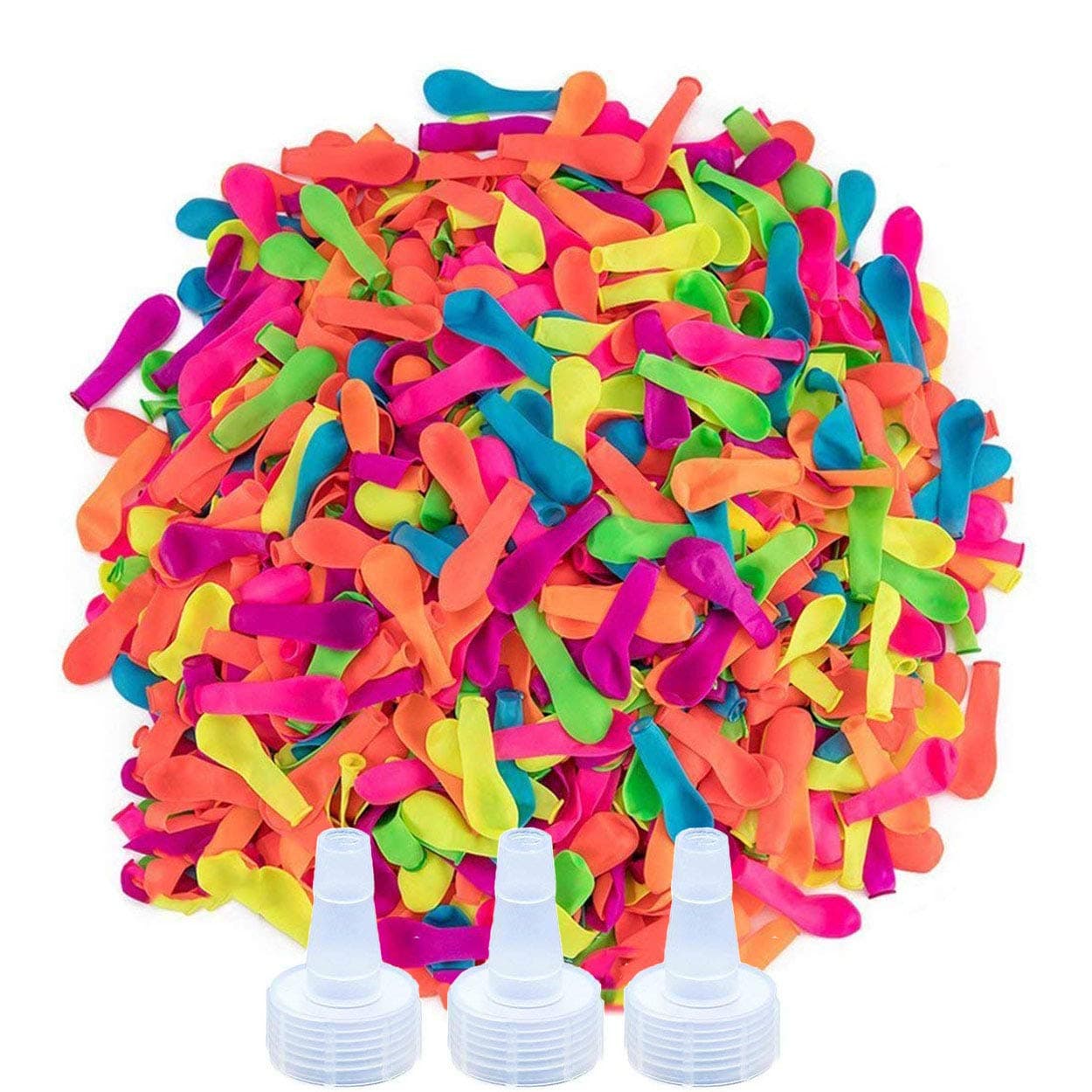 1700 Pack Water Balloons with Refill Hose Nozzle Eco-Friendly Latex Balloons, Outdoor Water Bomb Fight Games