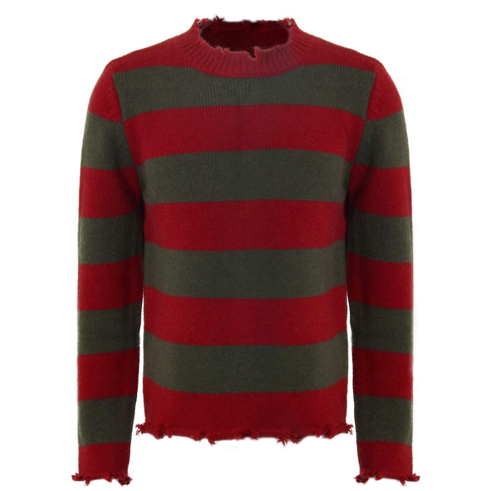 Men's Freddy Sweater Striped Deluxe Jumper Sweater Knitted Nightmare On Elm St Halloween Fancy Costume