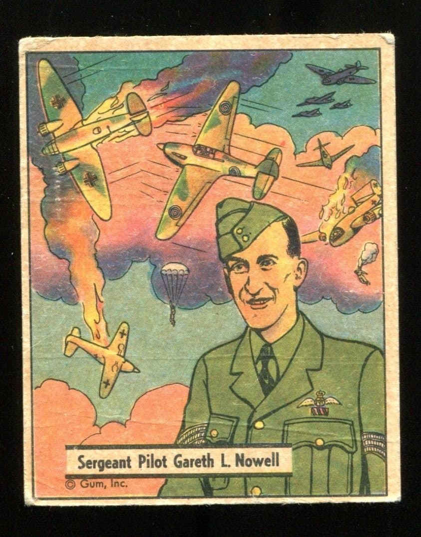 1941 Gum Inc. R164 War Gum Sergeant Pilot Gareth Nowell #103 VG 28961