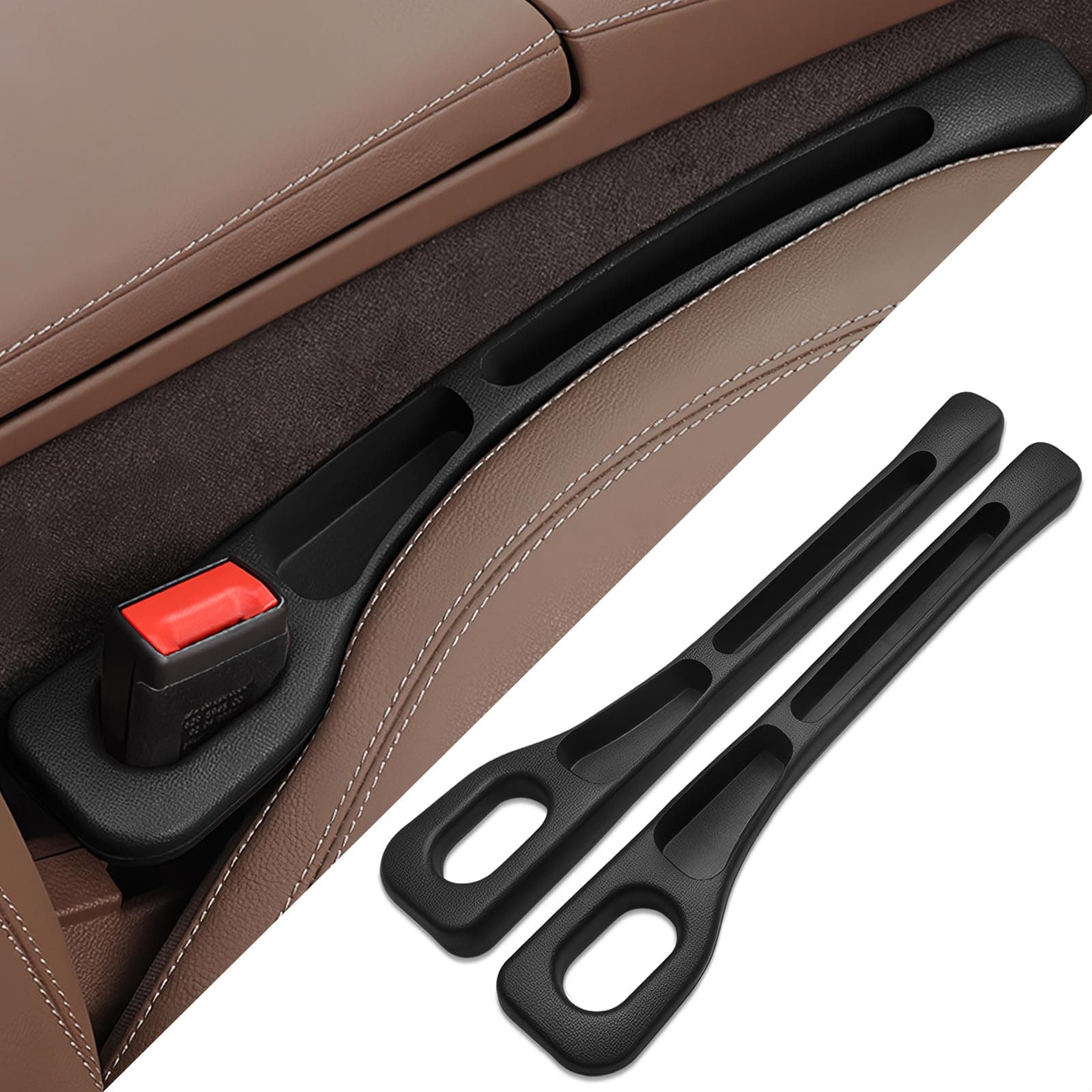 Vehicle Mounted Gap Leak Proof Filling Strip, Car Seat Gap Filler Organiser Universal Car Seat Gap Plug Auto Seat Gap Leak-Proof Filling Strip For Car Suv Truck (Black)