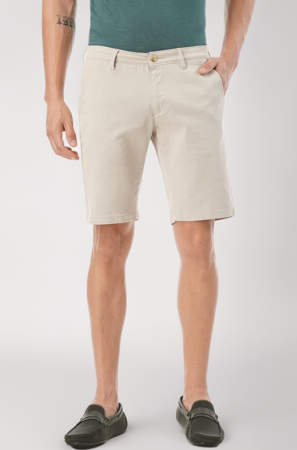 FYLTR Men's Straight Fit Stretch Cotton Khaki Shorts - Soft Handfeel | Shorts for Men | Half Pant for Man | 3/4th Pants for Men | Bermuda Pants | Summer Shorts