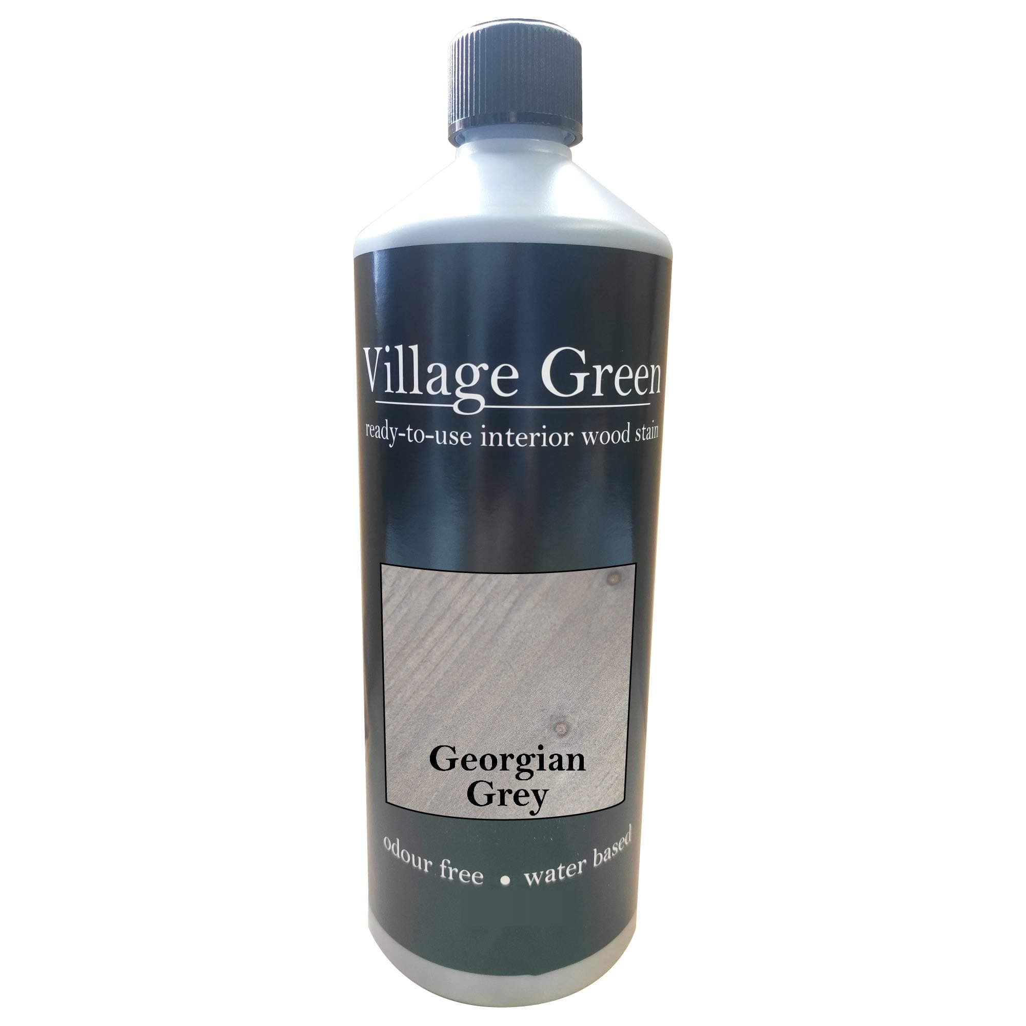 Village Green Ready to Use Wood Stain - Wood Dye - 28 Colours - Super High Pigment Content Water Based (1 Litre, Georgian Grey)