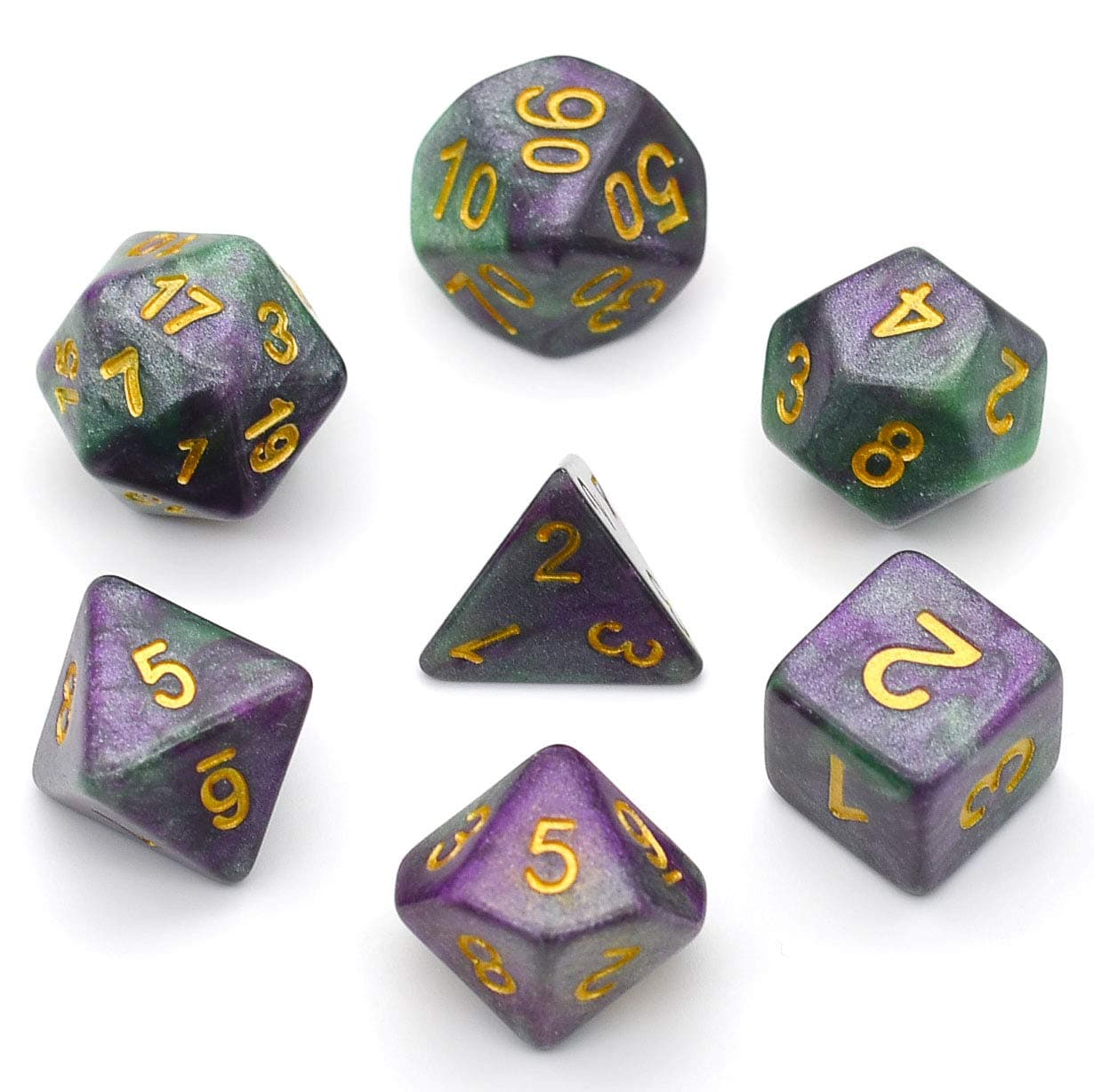 HDdais Polyhedral Dice Sets DND Game Dice for Dungeons Dragons(D&D) Role Playing Game(RPG) MTG Pathfinder Table Game Board Games Dice