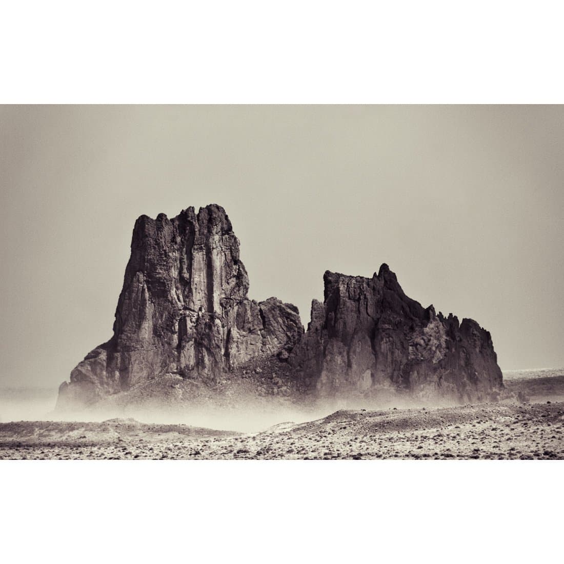 Emergence - A Rock Formation In A Haboob Sand Storm Utah Desert Fine Art Landscape Photography Print