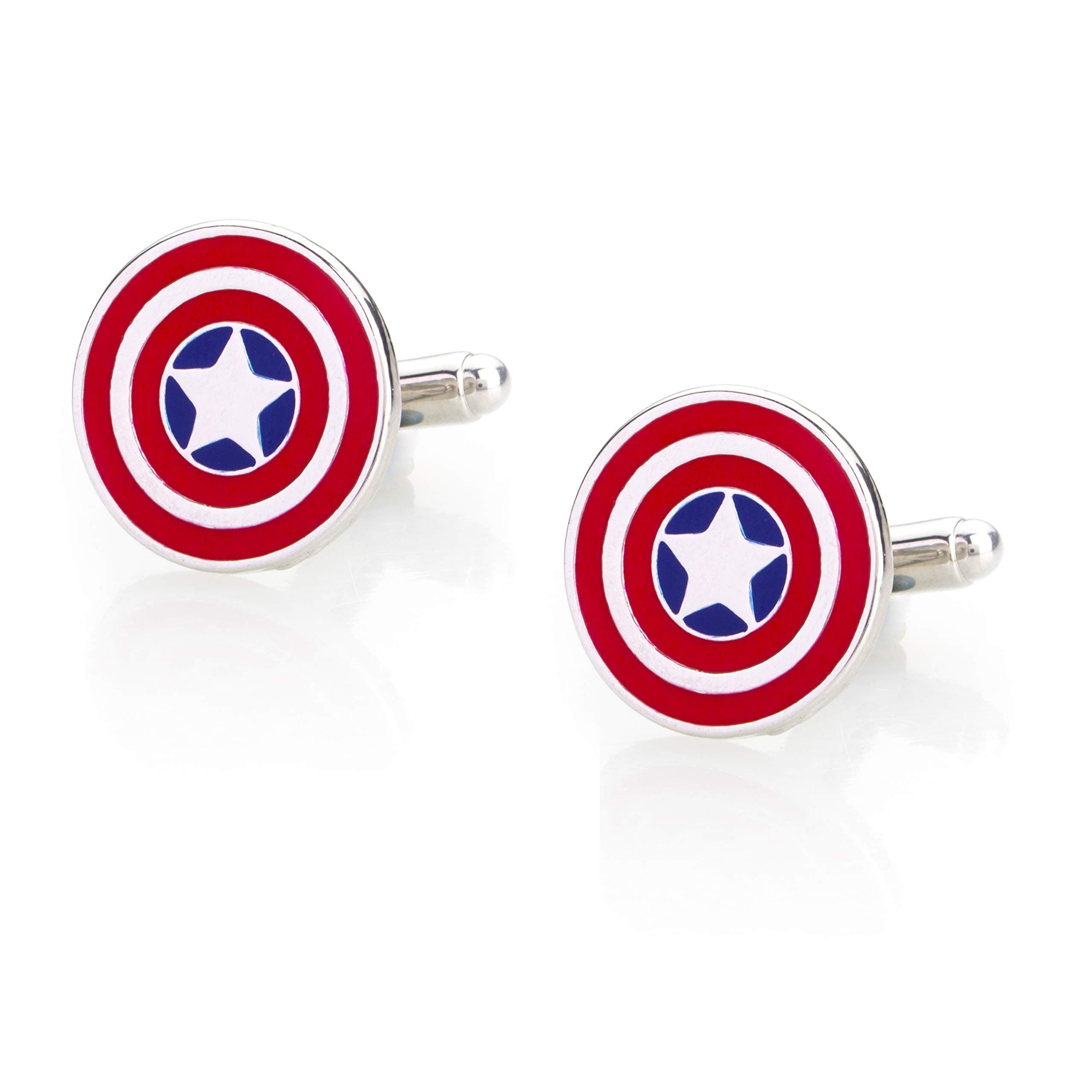 Shining Jewel Elegant Fancy and Designer Silver Plated Superhero Cufflinks for Men - Superhero Design (SJ_7108)