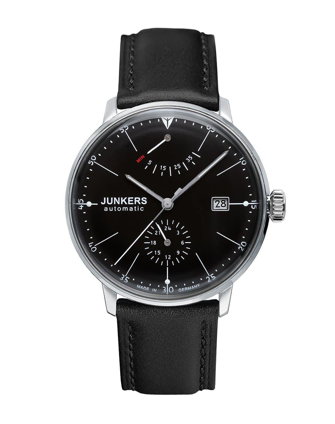 Junkers 32001100 Men's Watches Round Analogue Automatic Leather