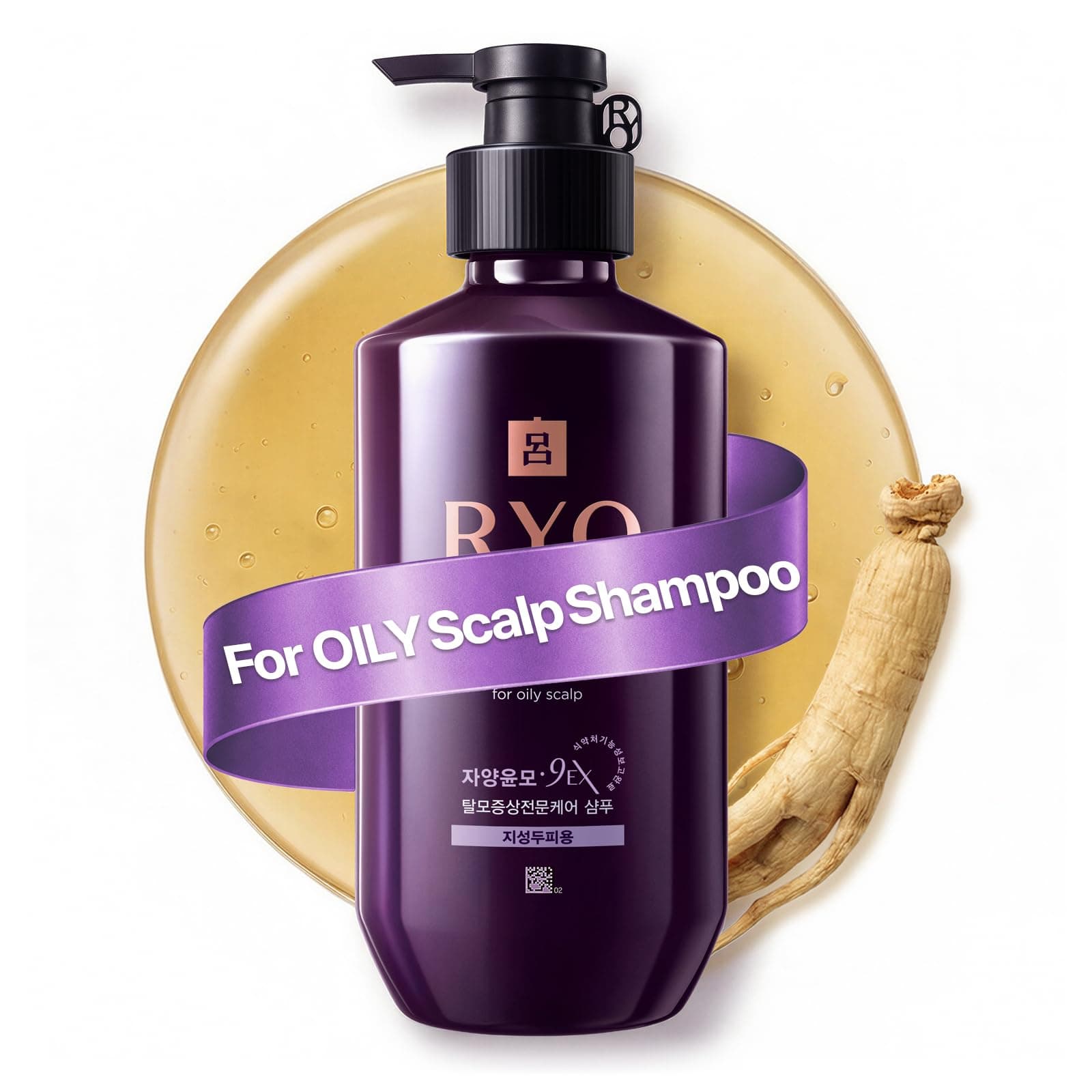 Ryoe Korean Jayang Shampoo for Oily Scalp Purple 400ml by Ryo