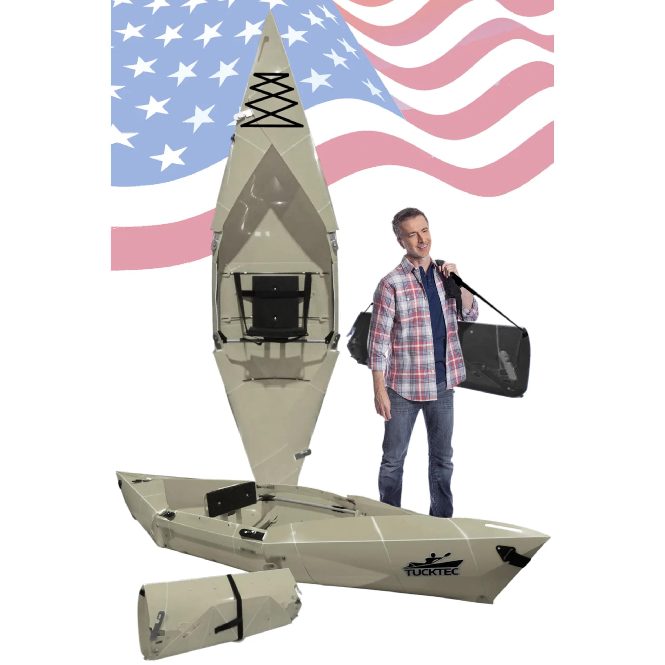 10' PRO Foldable Kayak - Full Size Folding Kayak - Portable Kayak for Adults - Made in USA