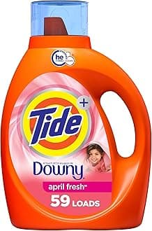 Tide with Downy Liquid Laundry Detergent Soap, High Efficiency (HE), April Fresh Scent, 59 Loads (92 Fl Oz)