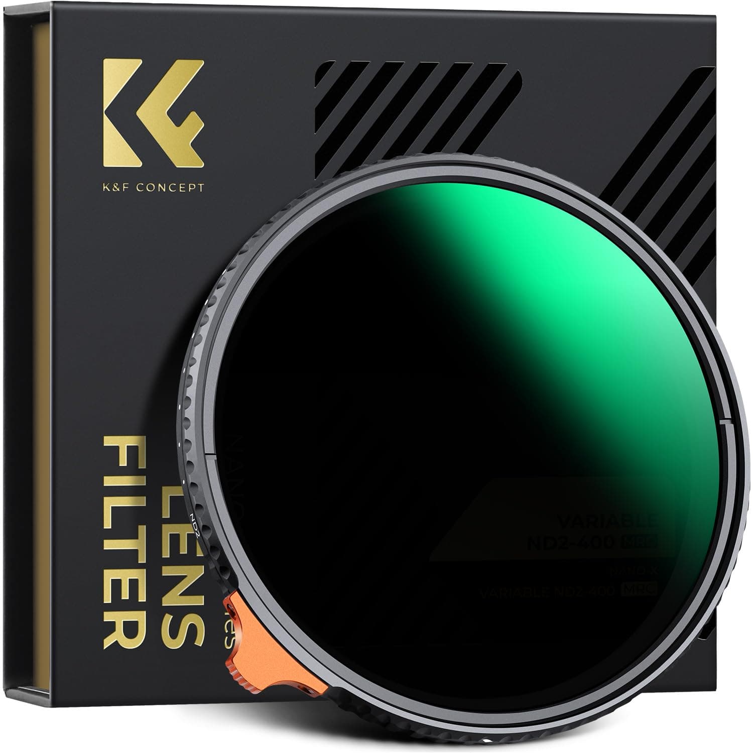 K&F Concept 67mm Variable ND Filter ND2-ND400 (1-9 Stops) with Putter HD 28 Multi-Layer Coatings Import AGC Glass Adjustable Neutral Density Filter for Camera Lens