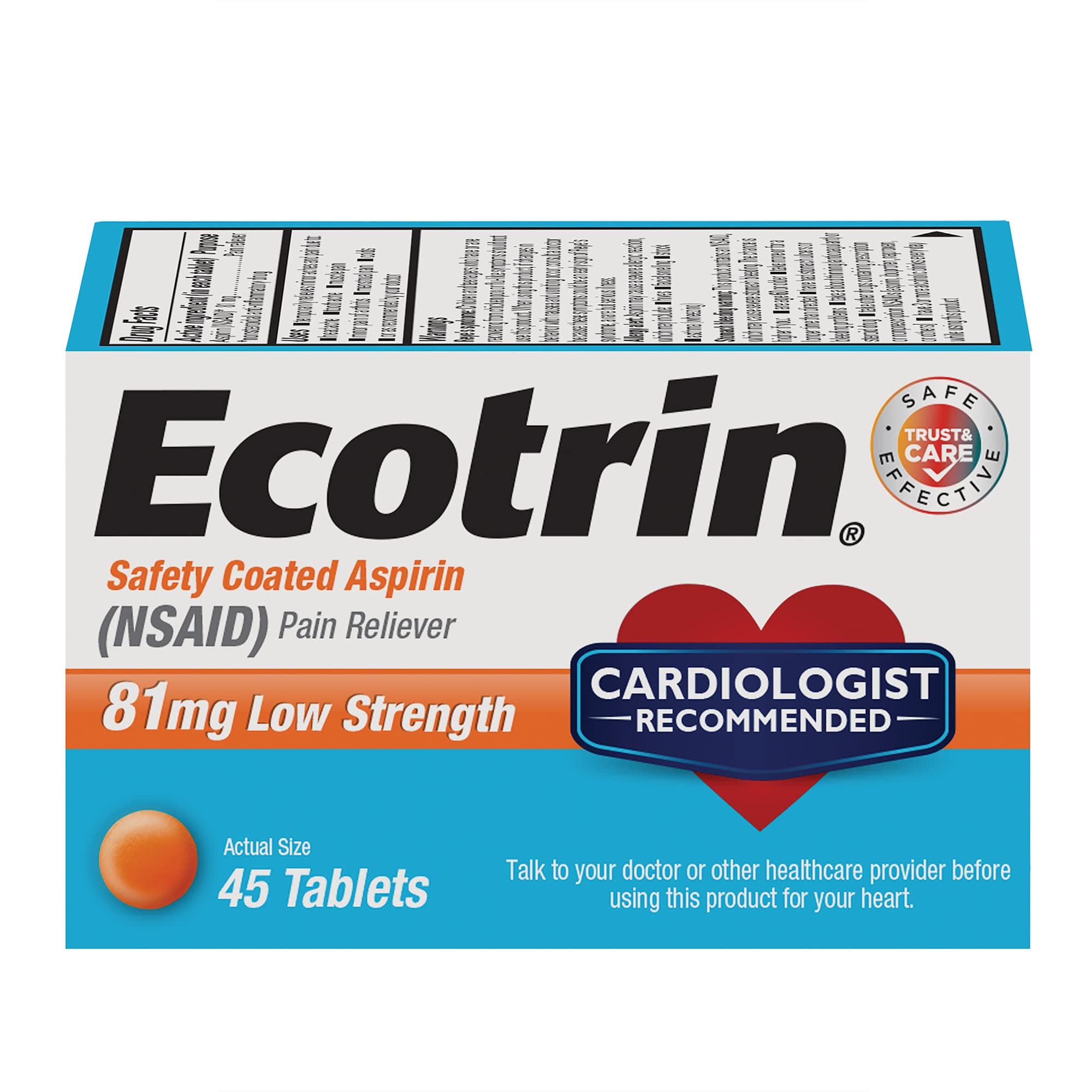 ECOTRIN ADULT LOW DOSE 81MG (45 tablets)