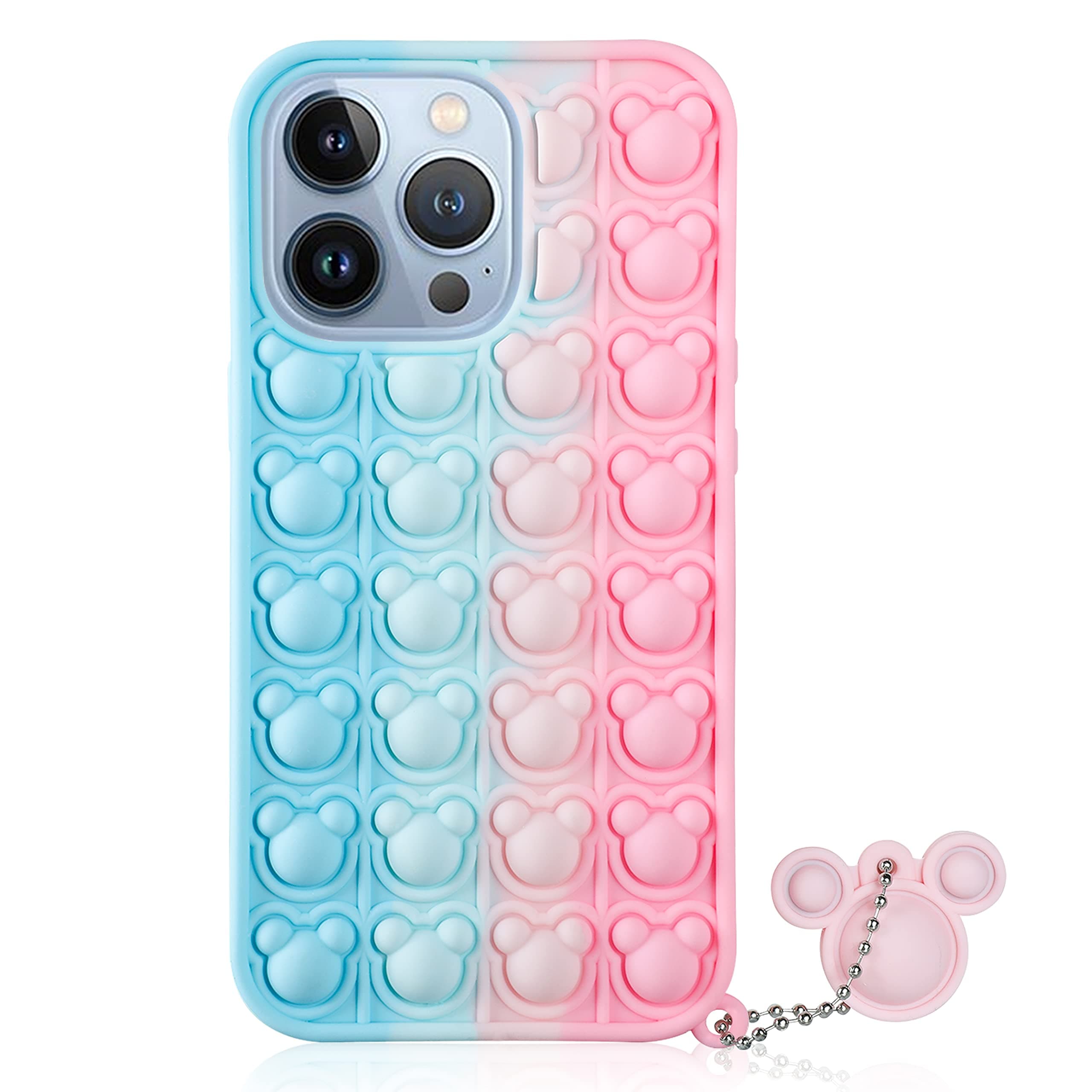 Trendy Fun for iPhone 13 Pro Case Silicone Aesthetic Cartoon Cute Cool Kawaii Fidget Funny Unique Designer Trendy Fun Cover Cases for Boys Girls Women Men Color Micy for iPhone 13 Pro 6.1"