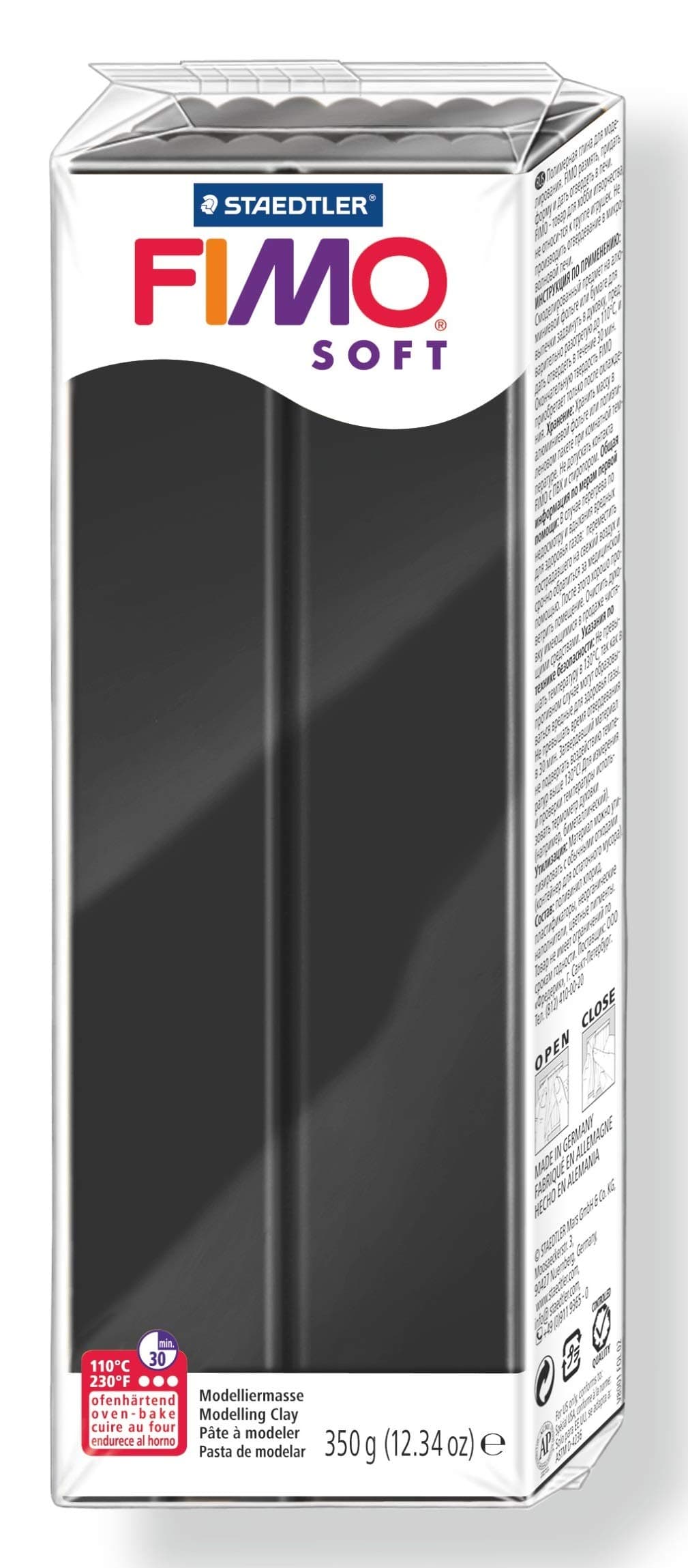 8022-9 06 Fimo Soft Oven-Bake Clay 12.34oz-Black