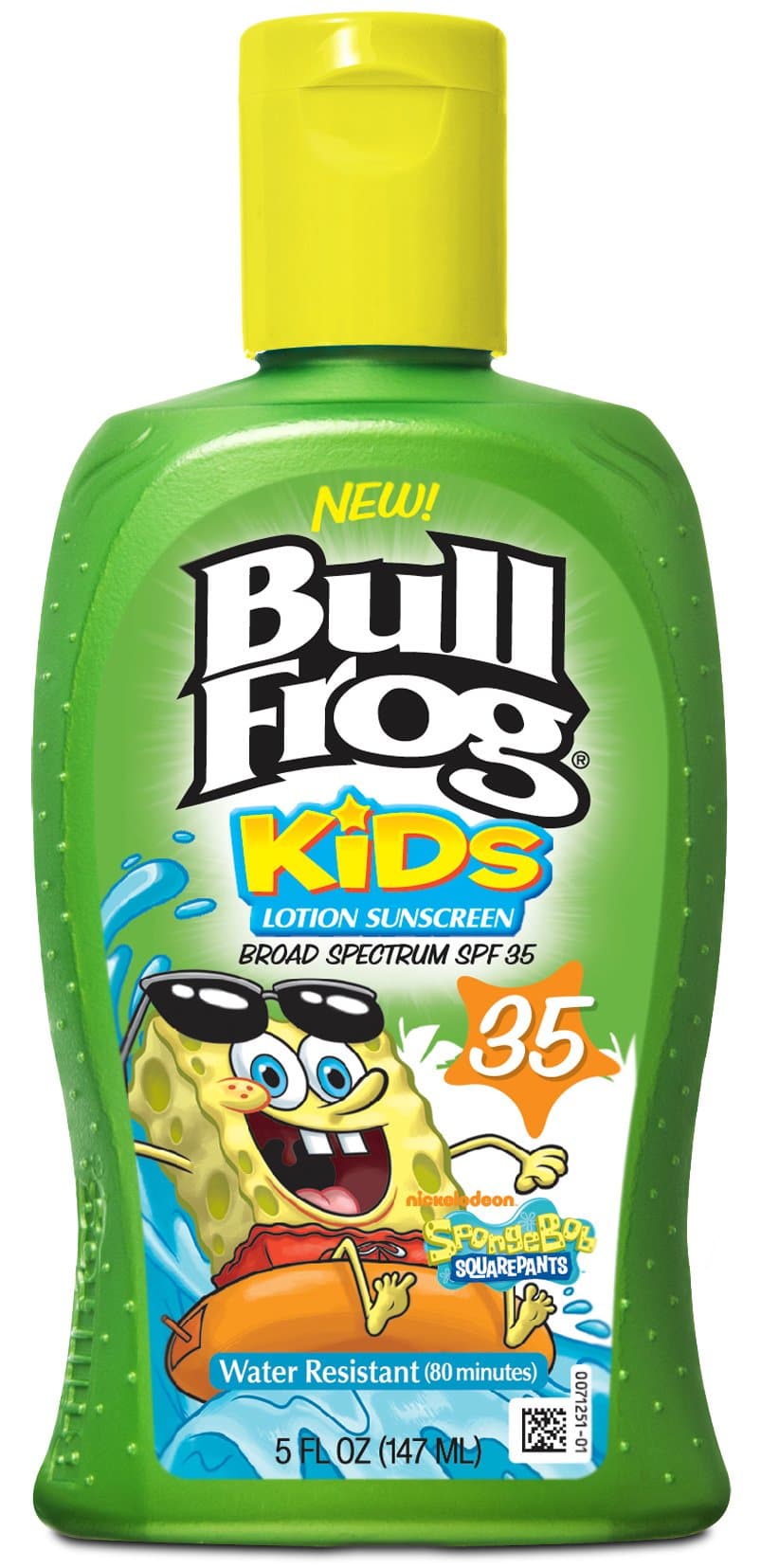 Bull Frog Kids Sunscreen Lotion SPF 35, Sponge Bob, 5 oz