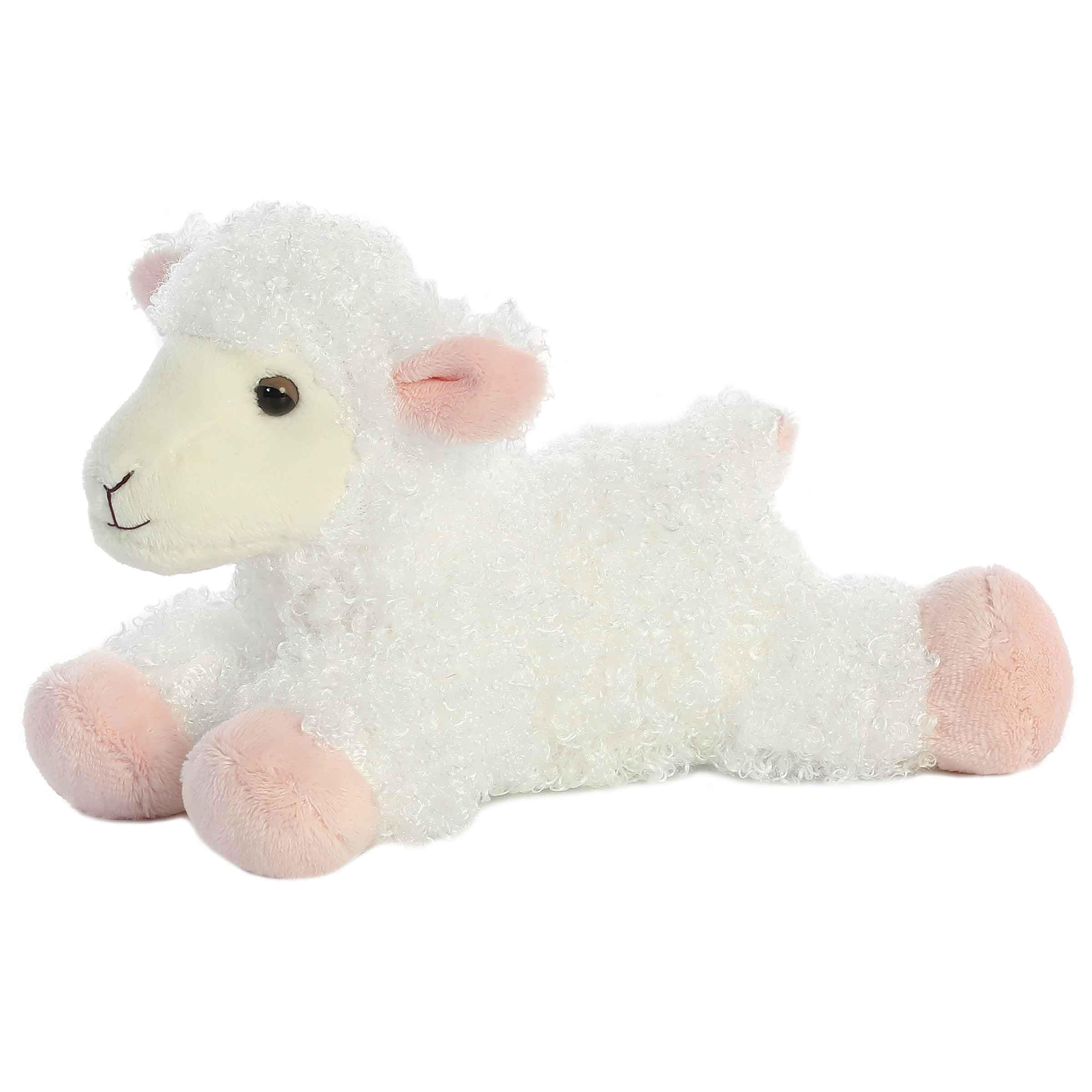 Adorable Mini Flopsie™ Lana™ Stuffed Animal - Mini Companions Ready for Playful Adventures - for Kids All Ages, Toddlers, Adults, and Families - White 8 Inches